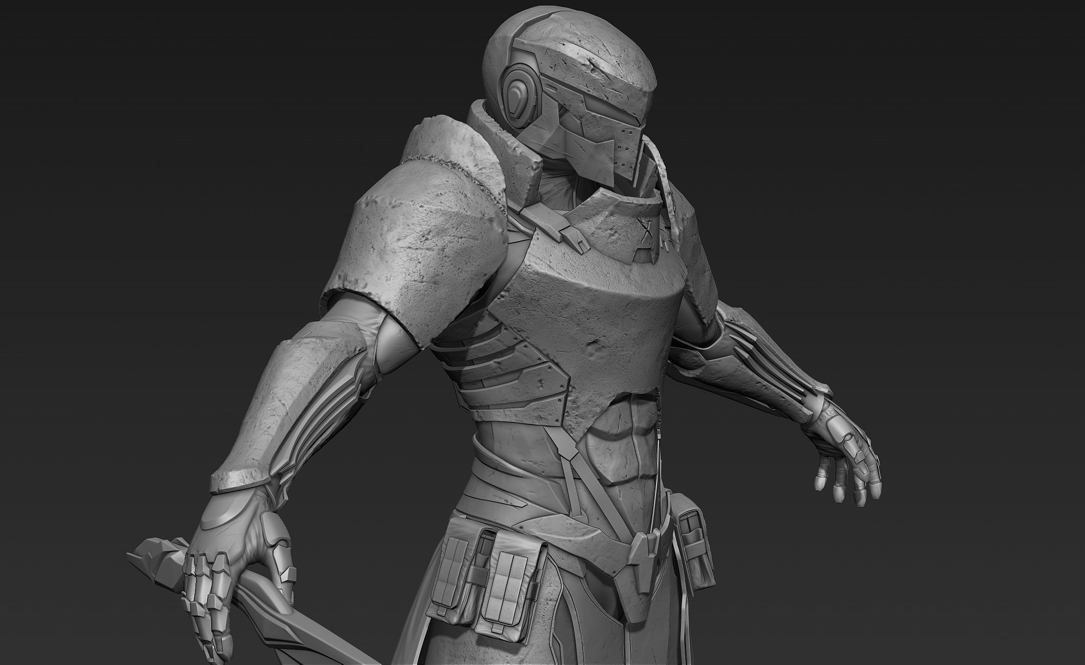 Paladin Knight Sci-Fi Style 3D model_35