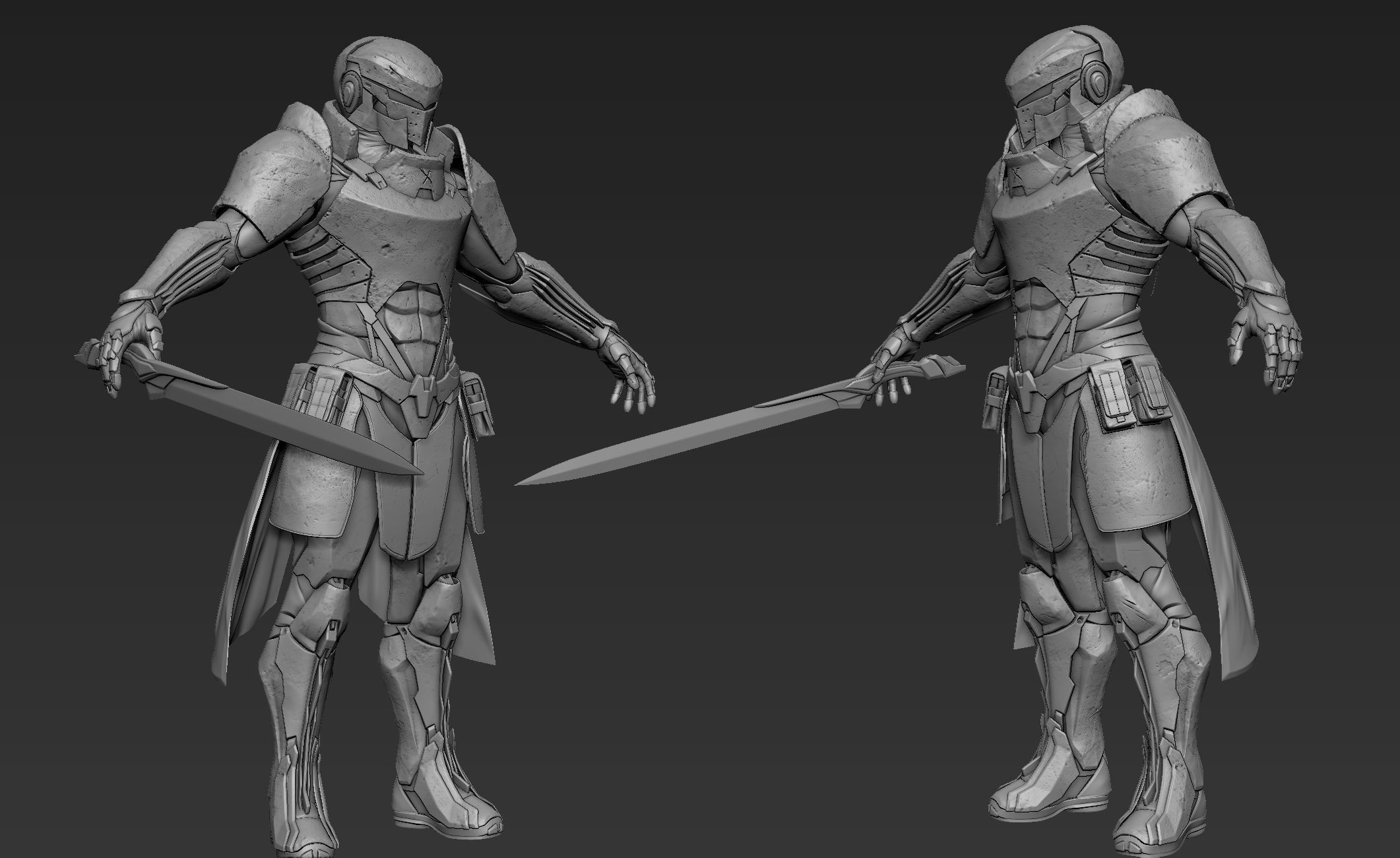 Paladin Knight Sci-Fi Style 3D model_36