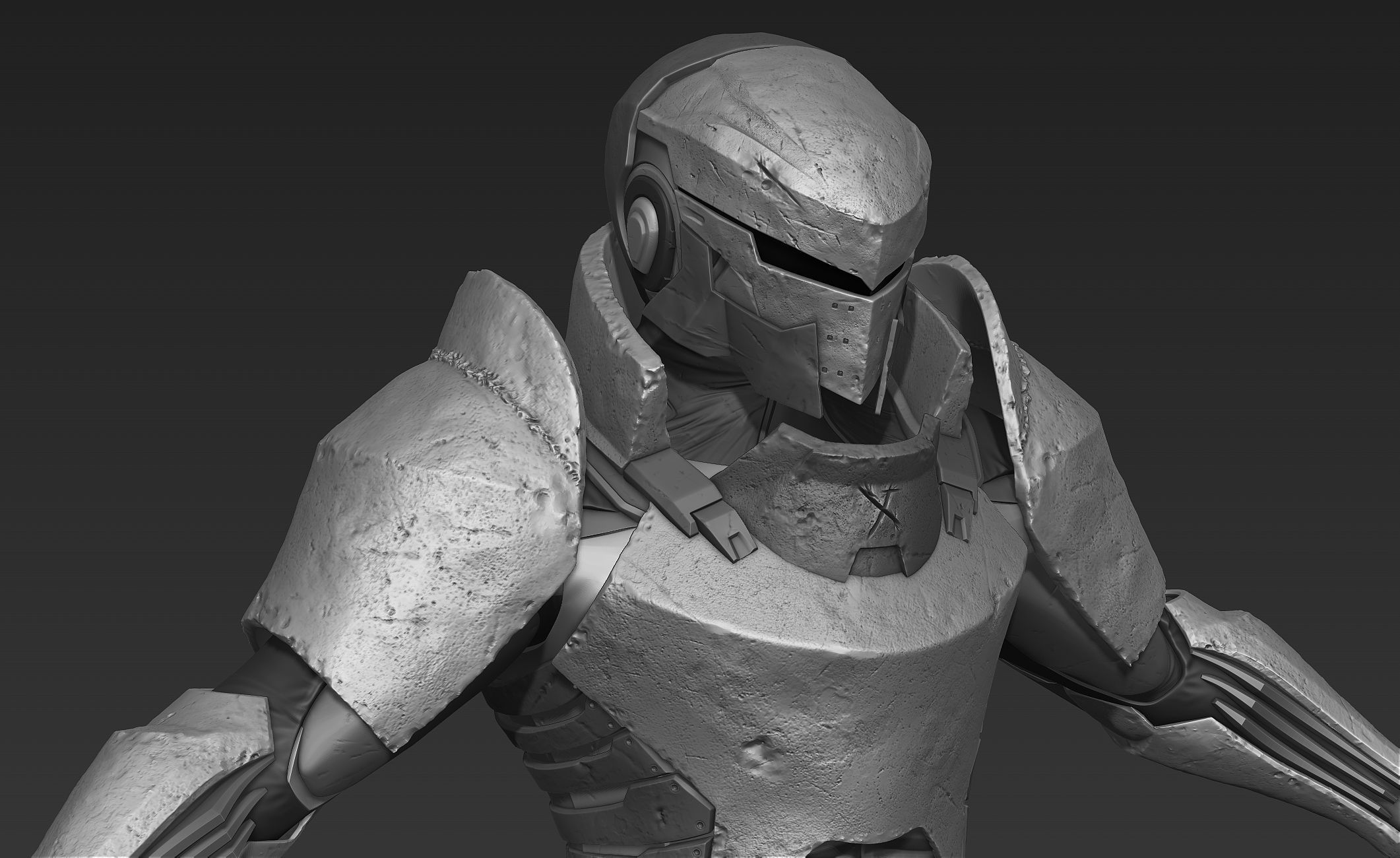 Paladin Knight Sci-Fi Style 3D model_1