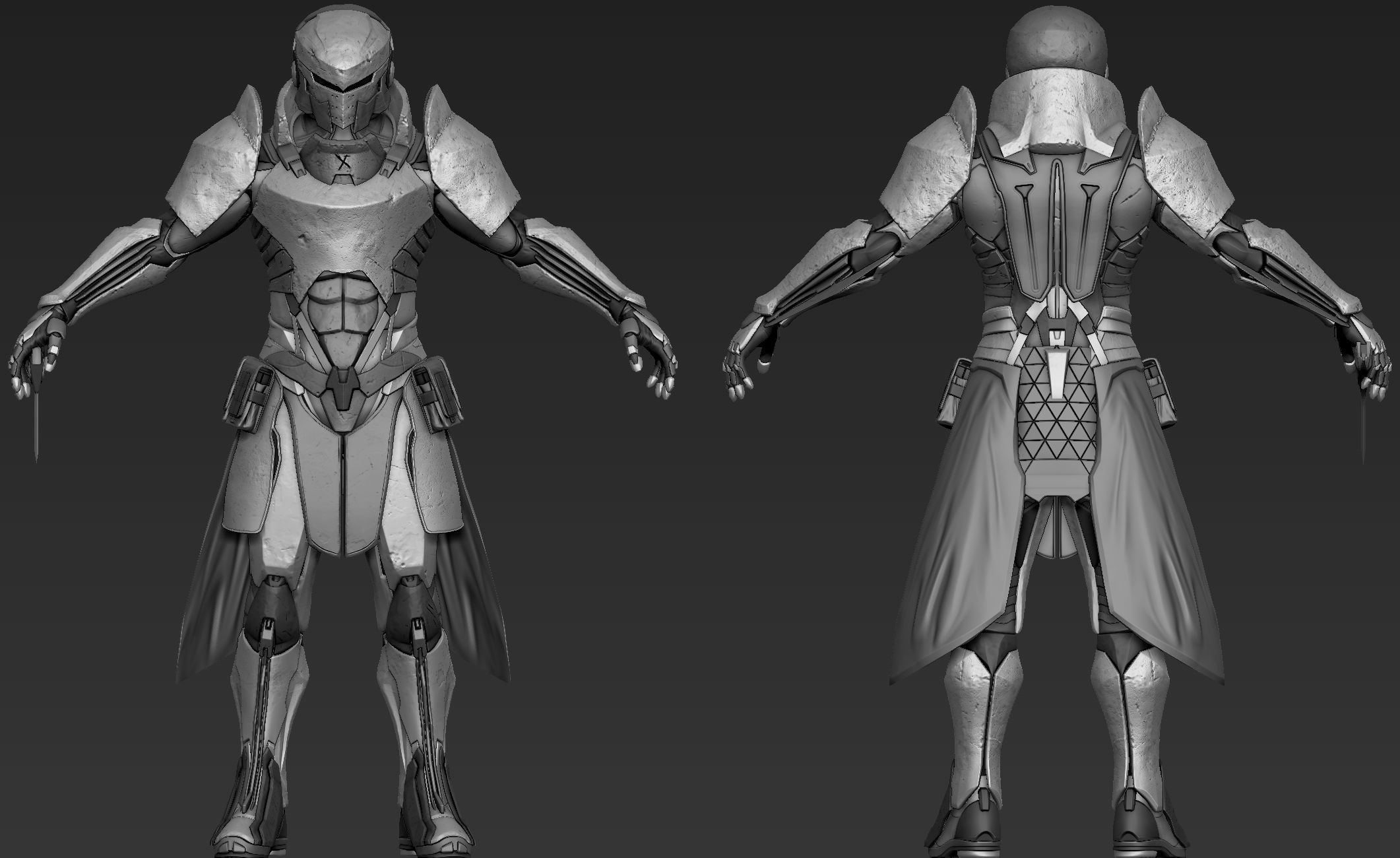 Paladin Knight Sci-Fi Style 3D model_14