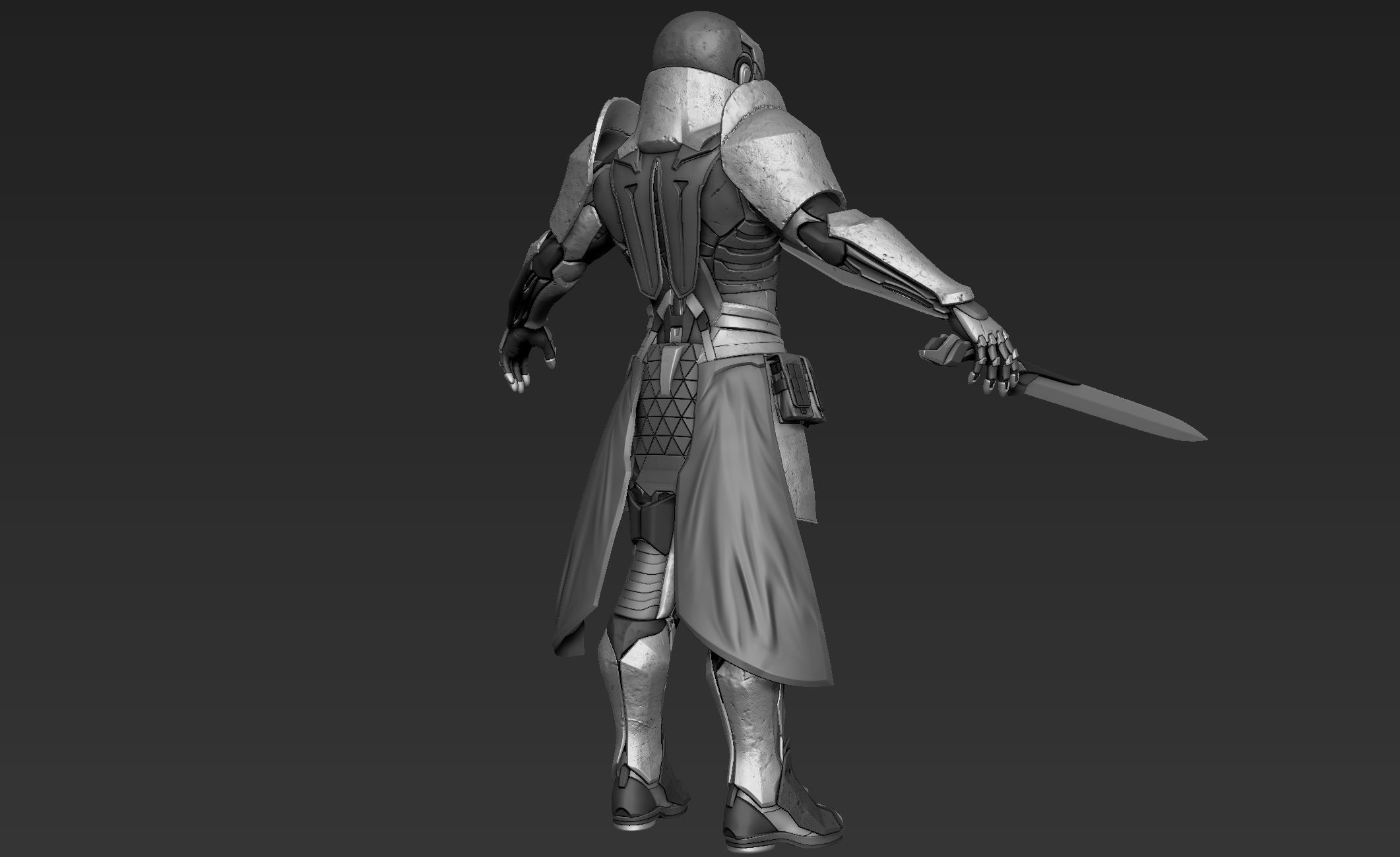 Paladin Knight Sci-Fi Style 3D model_16