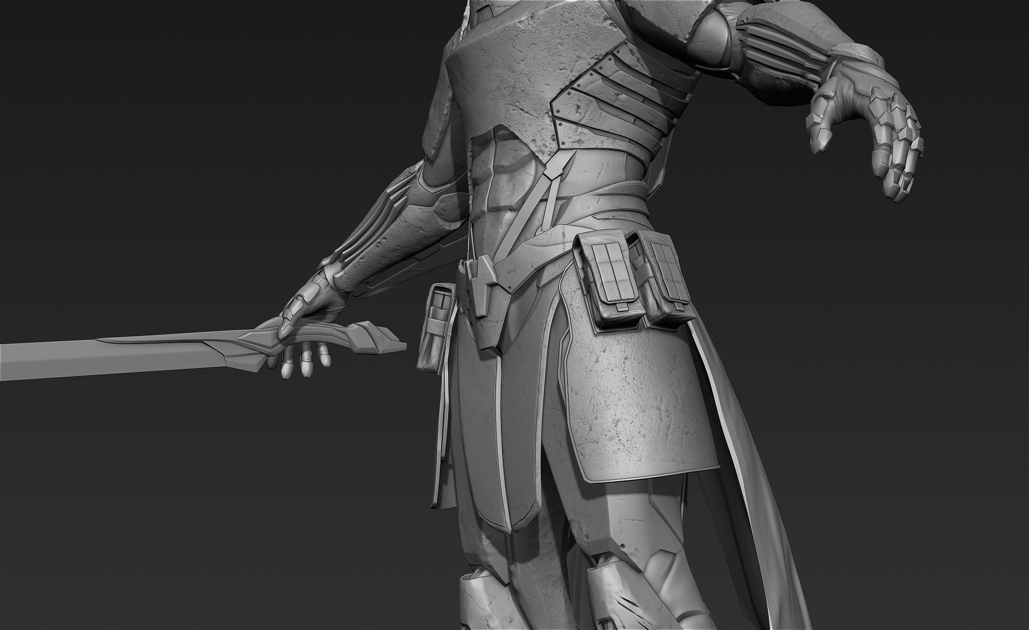 Paladin Knight Sci-Fi Style 3D model_29