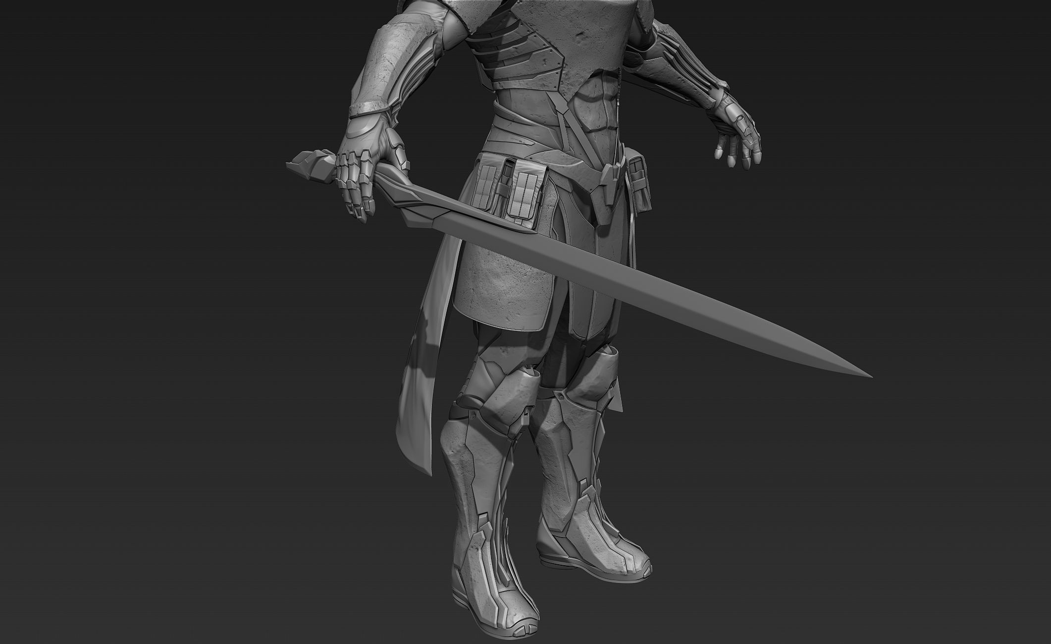 Paladin Knight Sci-Fi Style 3D model_34