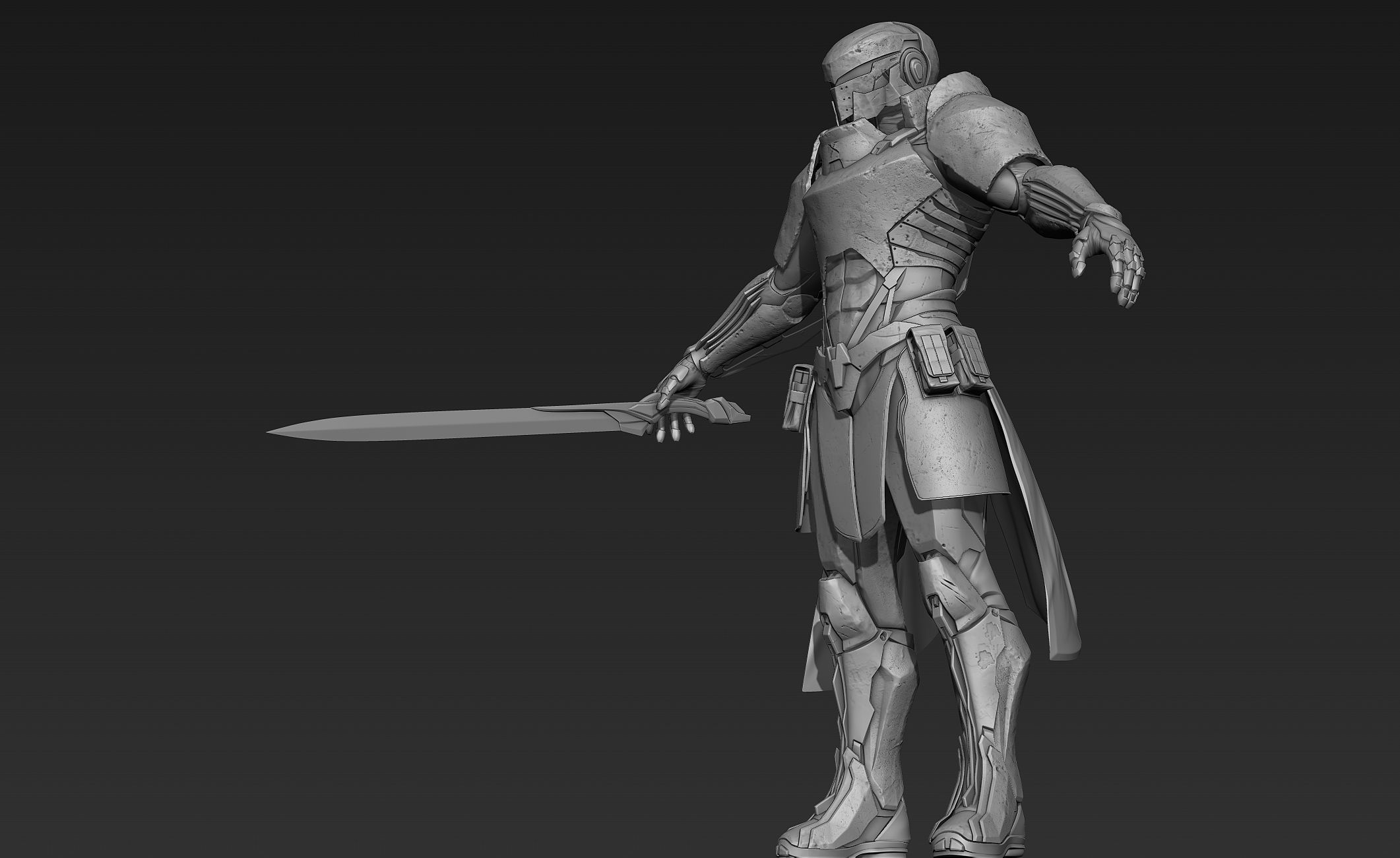 Paladin Knight Sci-Fi Style 3D model_28