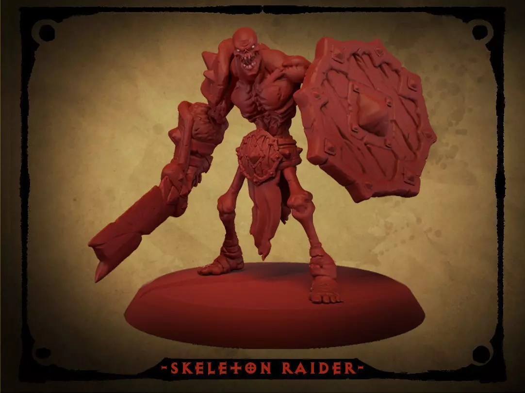 Skeleton Raider 3D print model_0