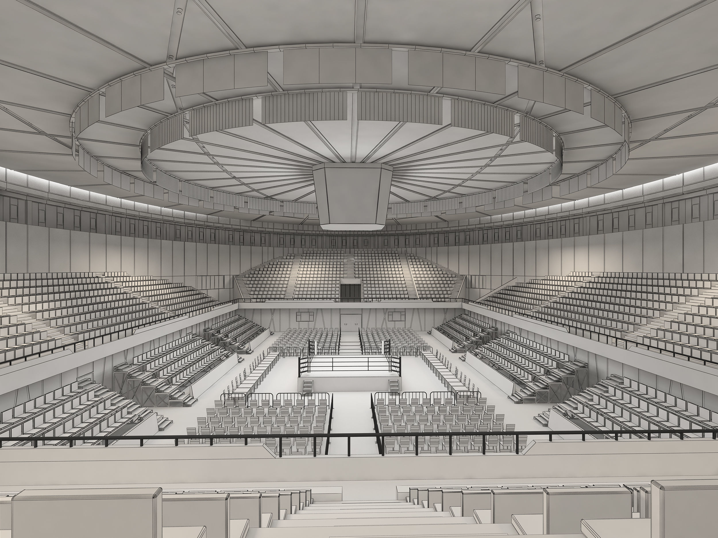 Boxing Arena 3D model_10