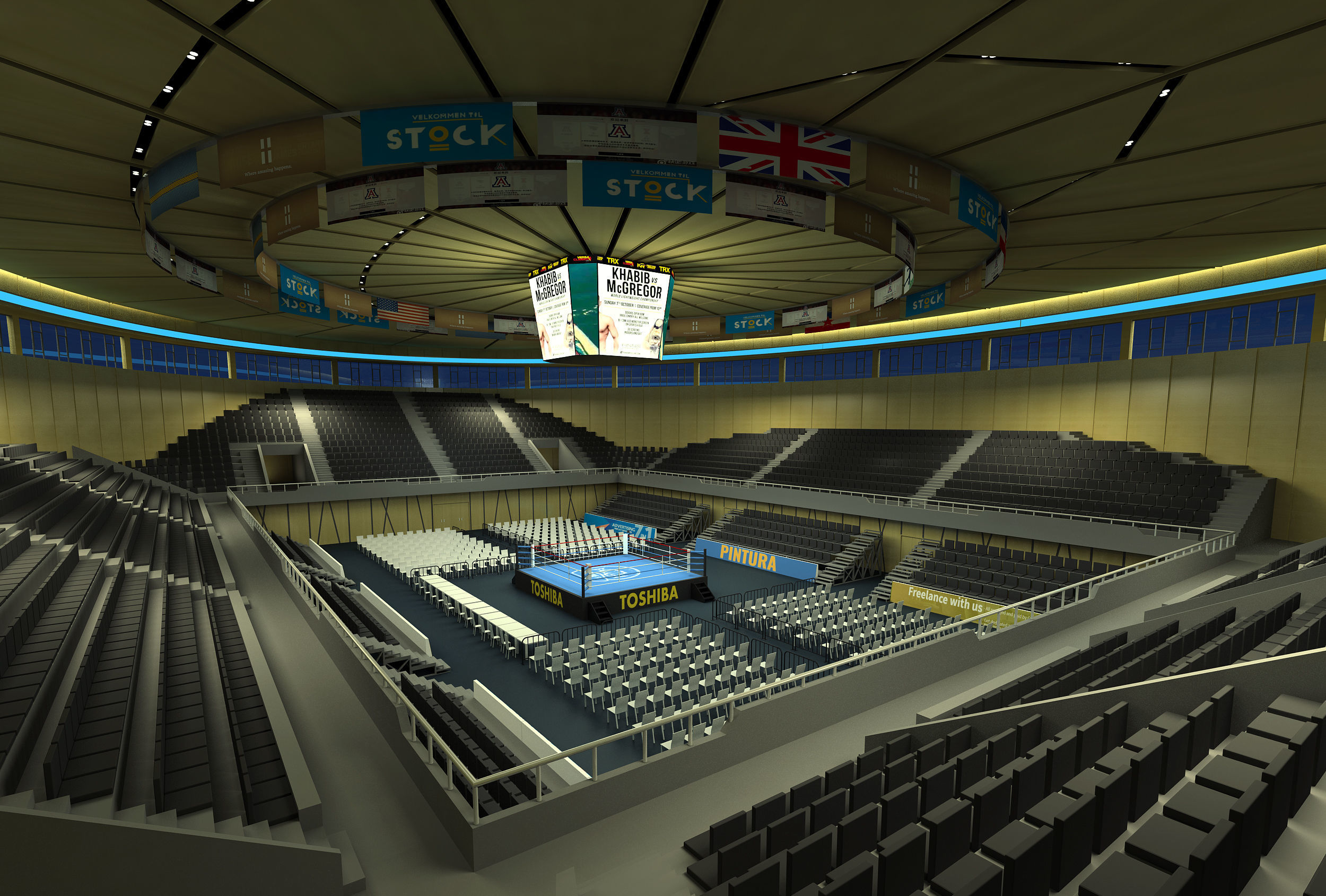Boxing Arena 3D model_5