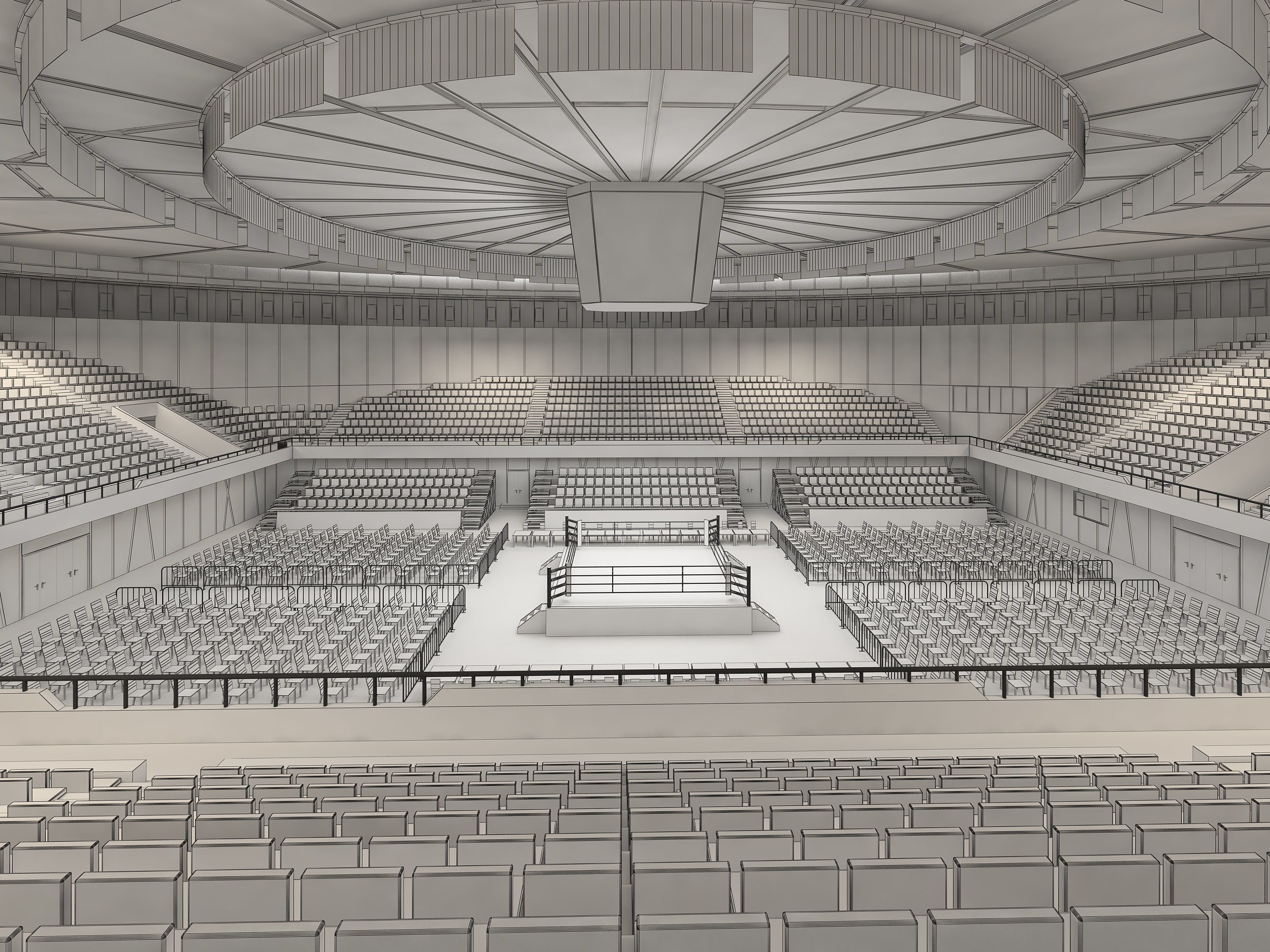 Boxing Arena 3D model_9
