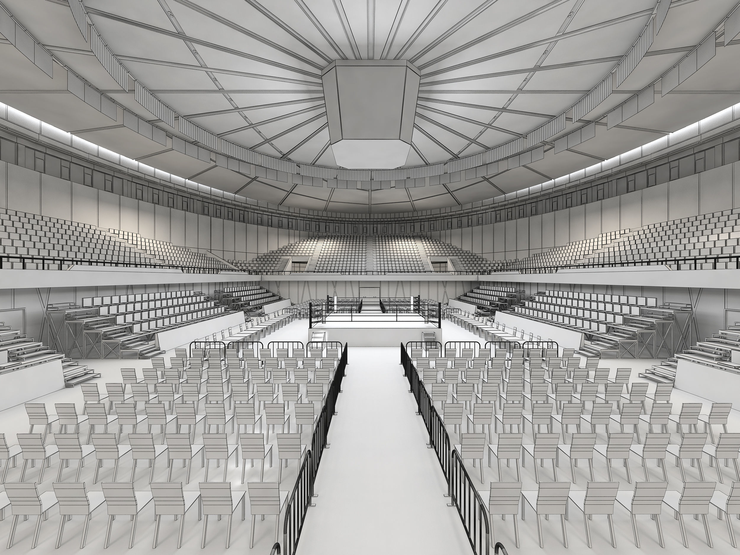Boxing Arena 3D model_7