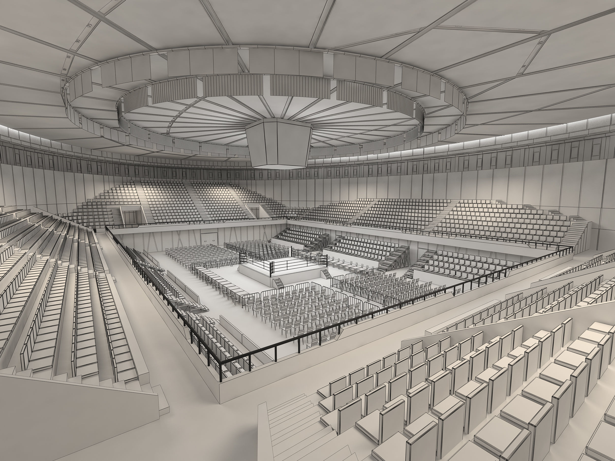 Boxing Arena 3D model_11