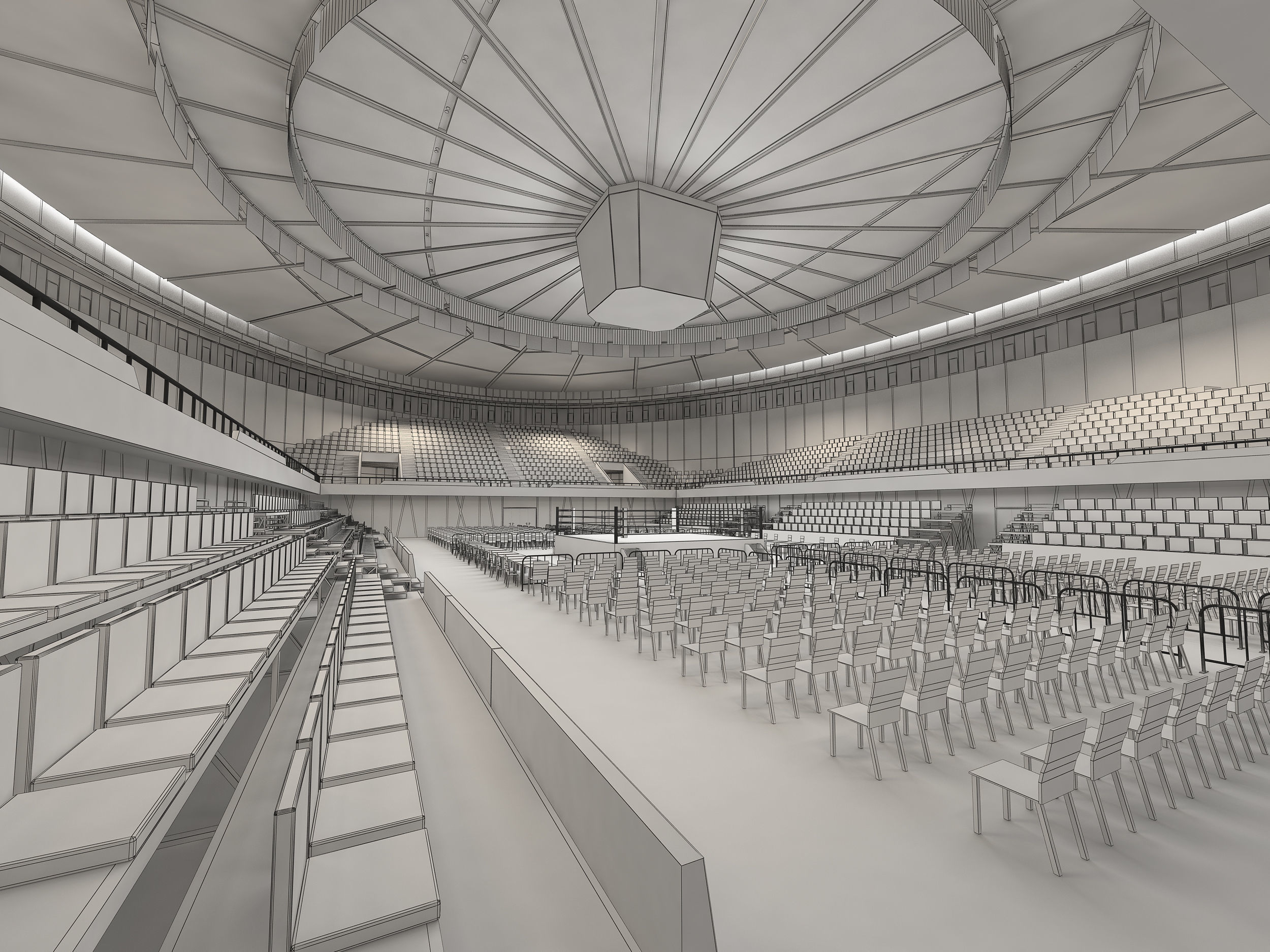 Boxing Arena 3D model_8