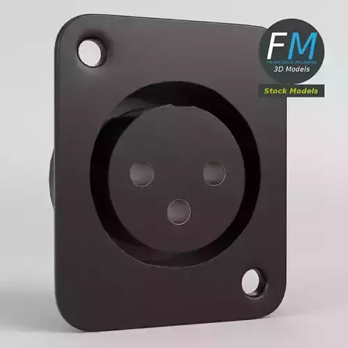 Panel mount female XLR connector