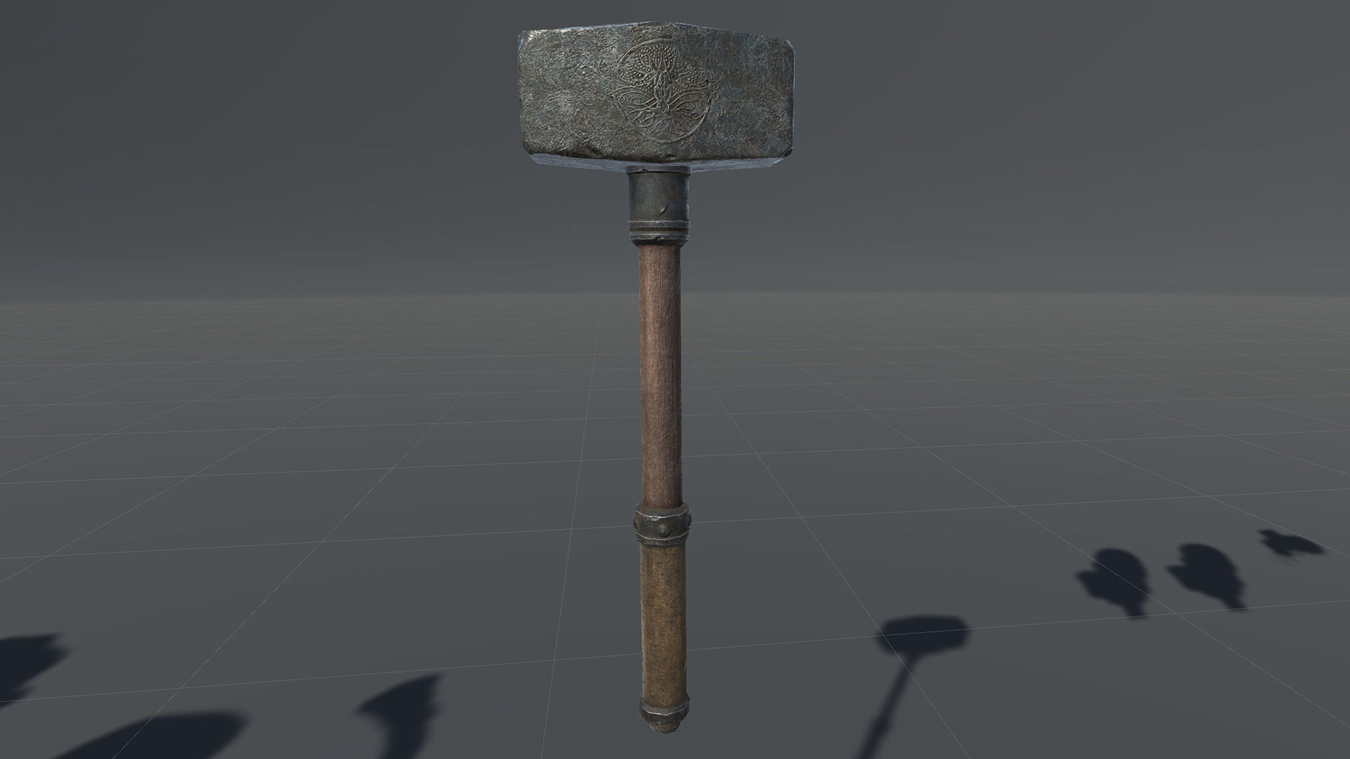Blacksmith man in apron Low-poly 3D model_25