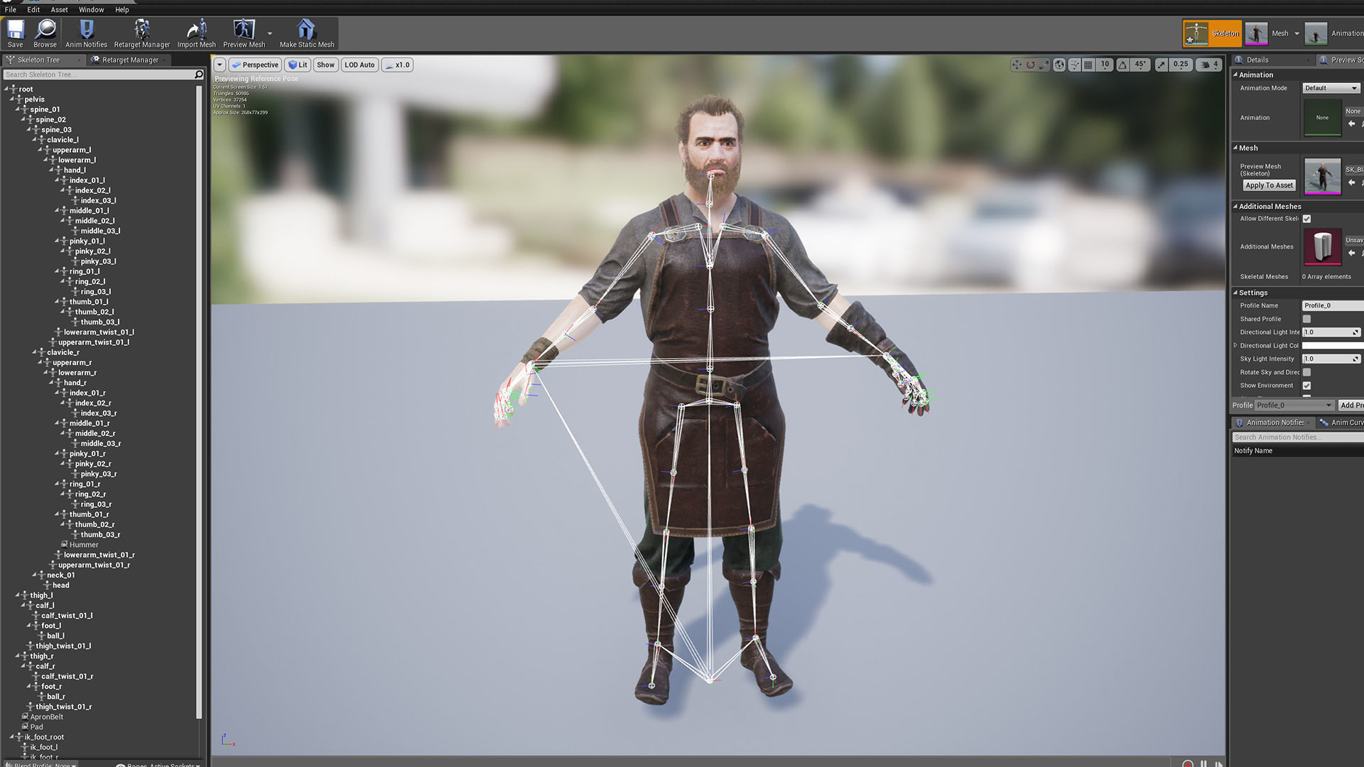 Blacksmith man in apron Low-poly 3D model_19