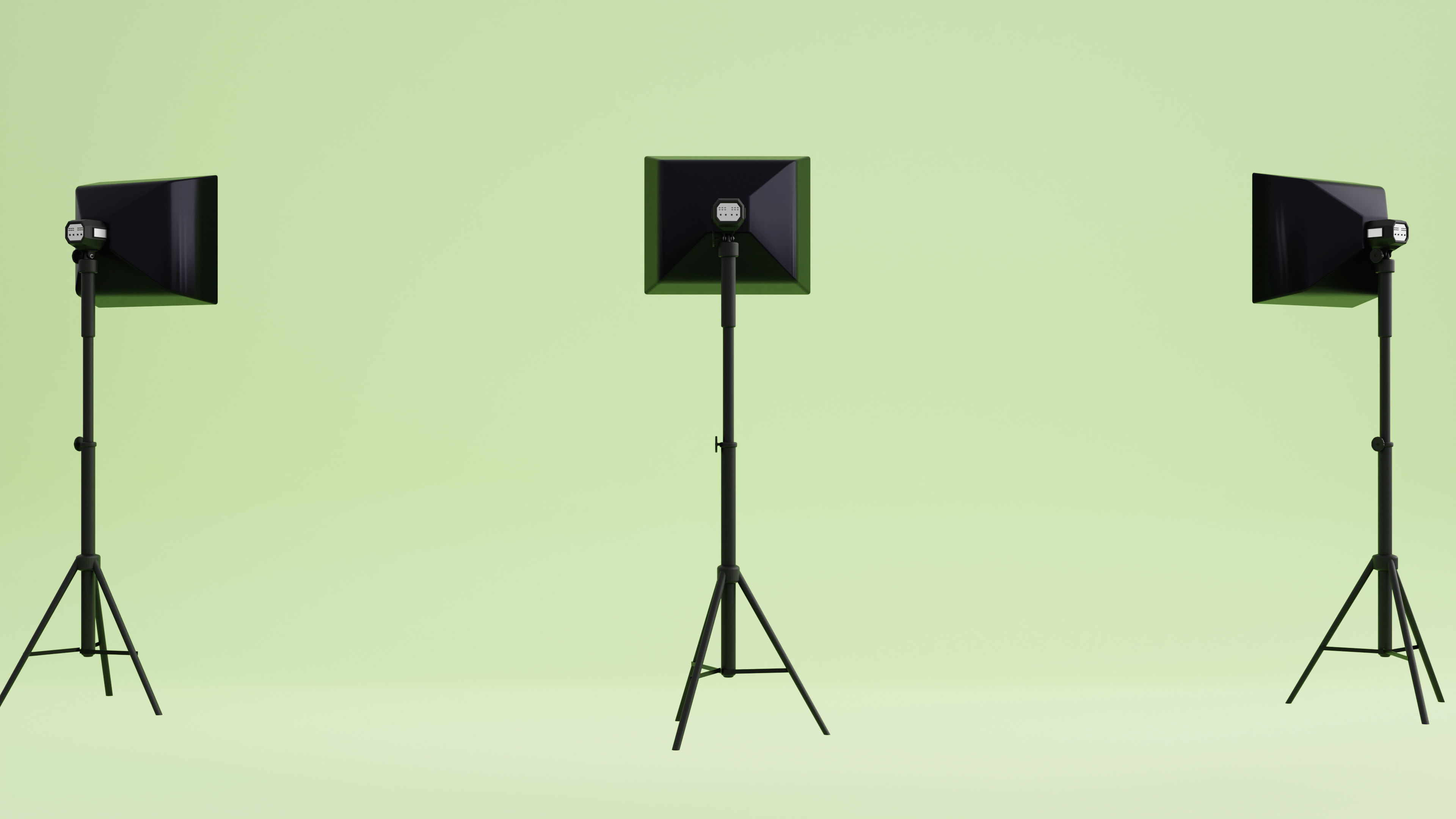 Softbox Studio Light Low-poly 3D model_7