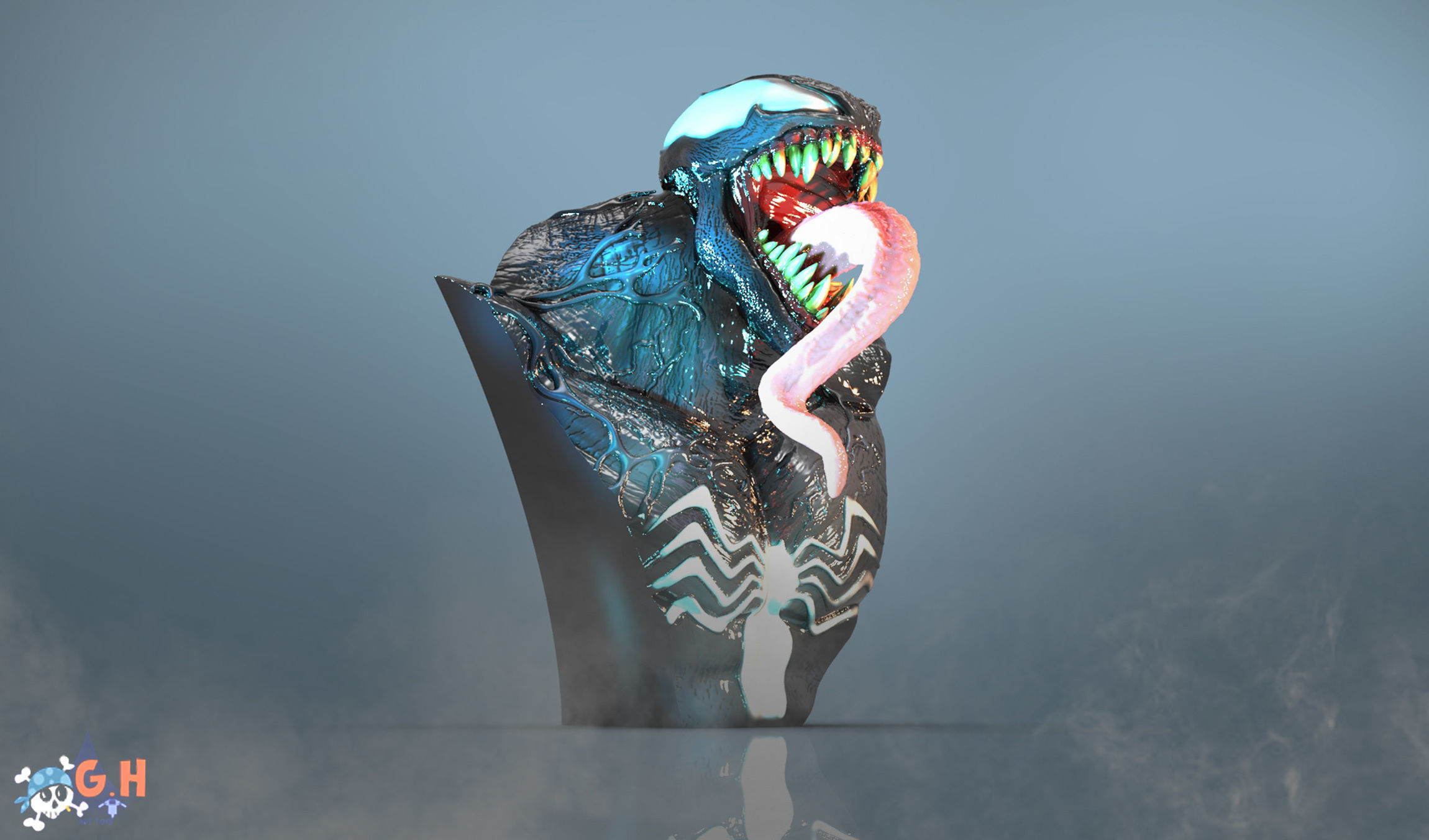 Venom 3D print model_2