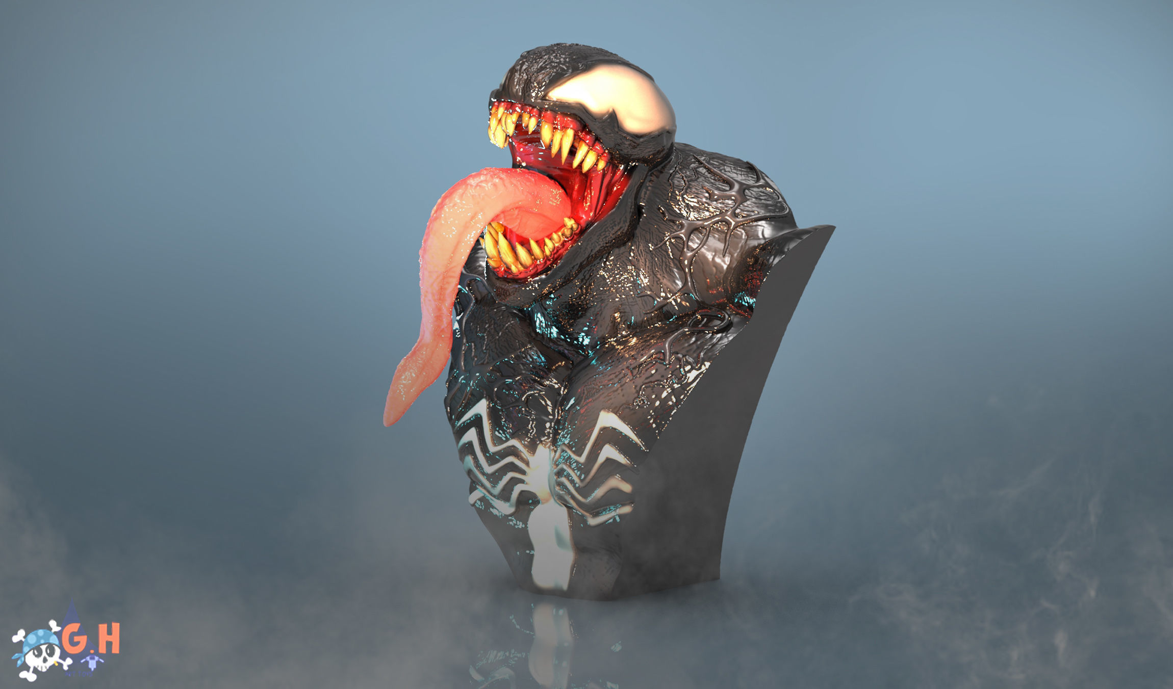 Venom 3D print model_3