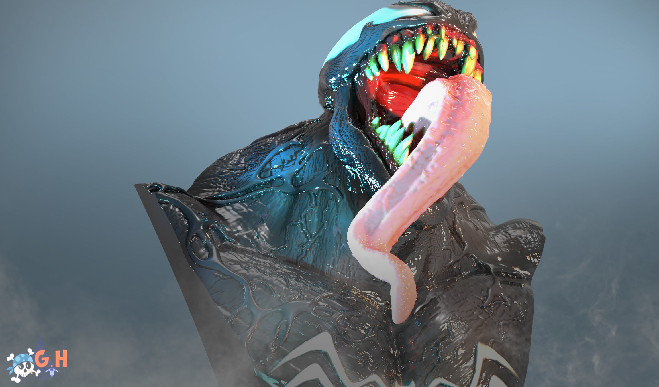 Venom 3D print model_5