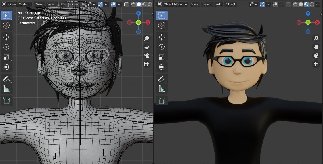 base mesh character boy  3D model_1