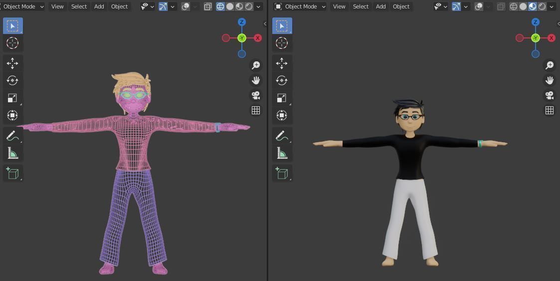 base mesh character boy  3D model_2