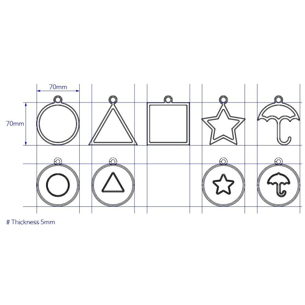 Squid Game Ornament Set 3D print model_5