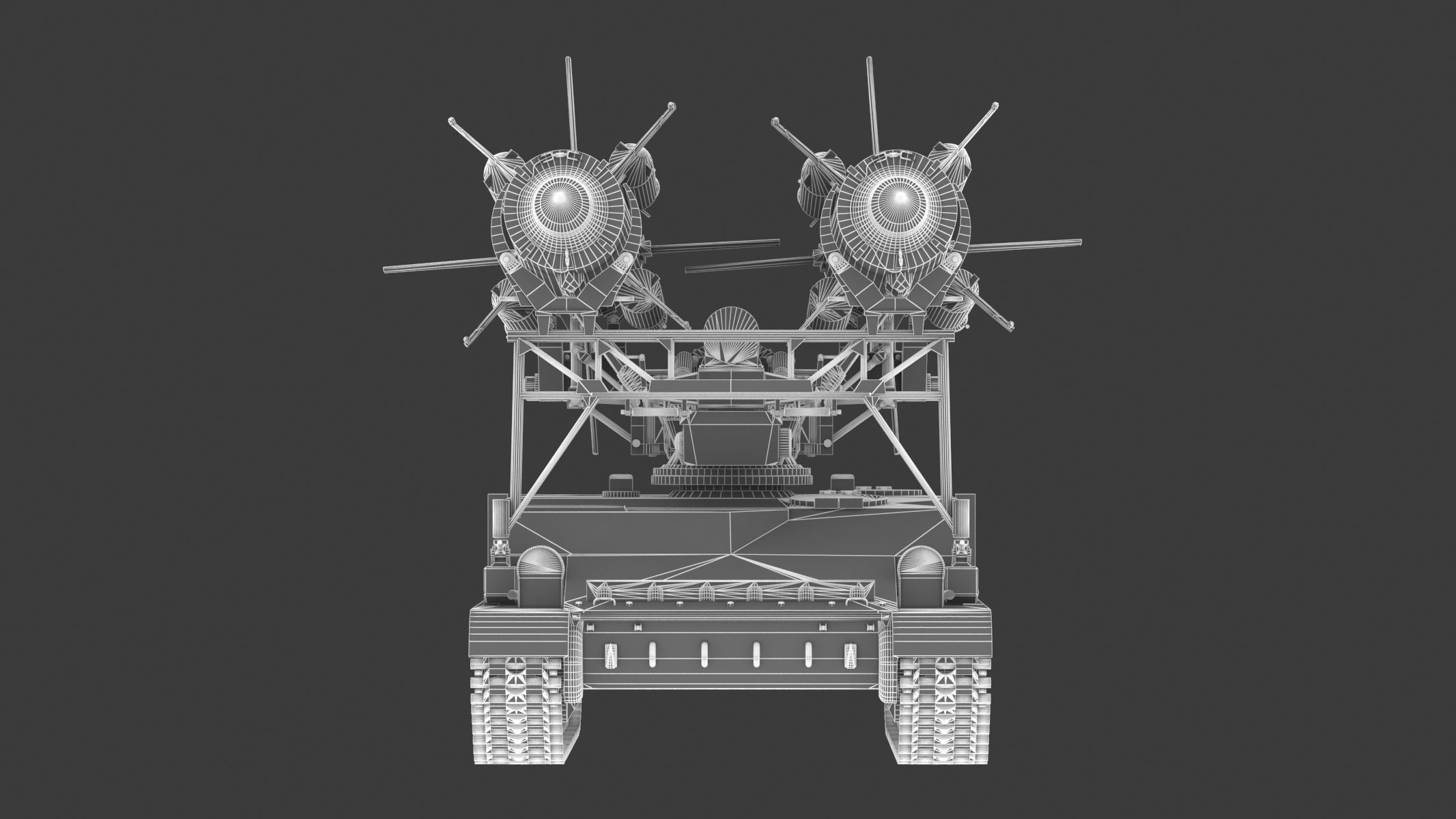 2K11 Kub Low Poly SA-4 Ganef Low-poly 3D model_21