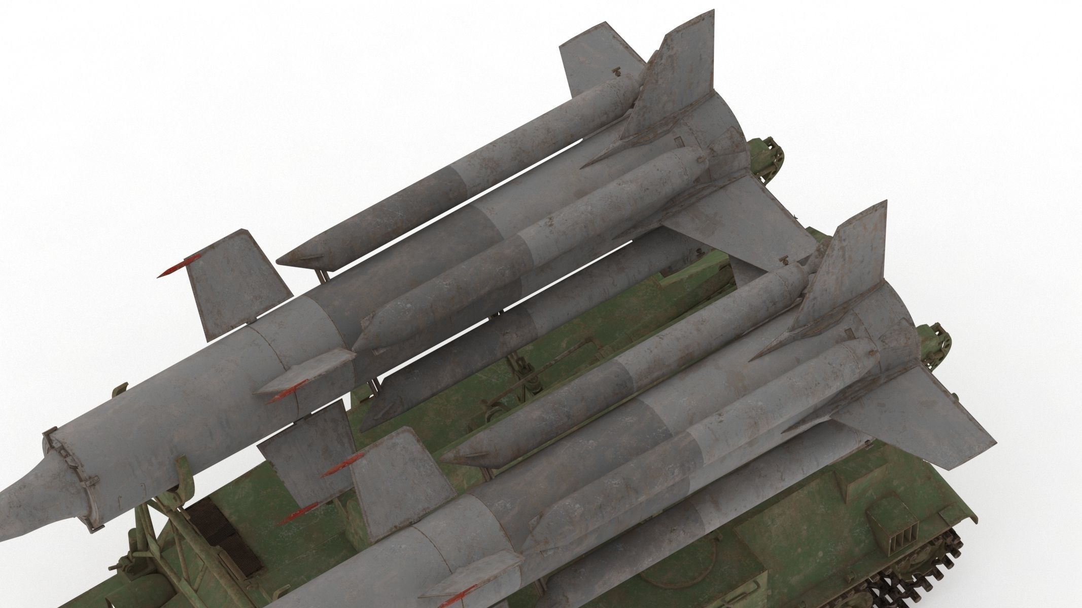 2K11 Kub Low Poly SA-4 Ganef Low-poly 3D model_18