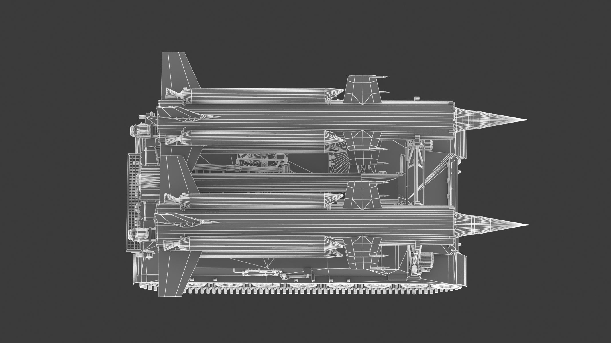 2K11 Kub Low Poly SA-4 Ganef Low-poly 3D model_29