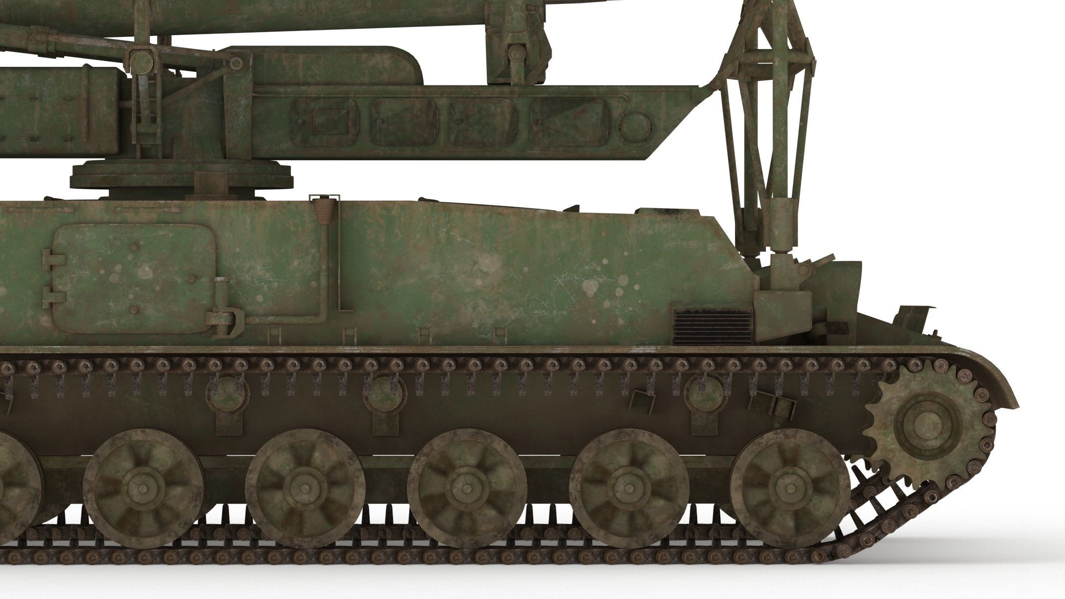 2K11 Kub Low Poly SA-4 Ganef Low-poly 3D model_13