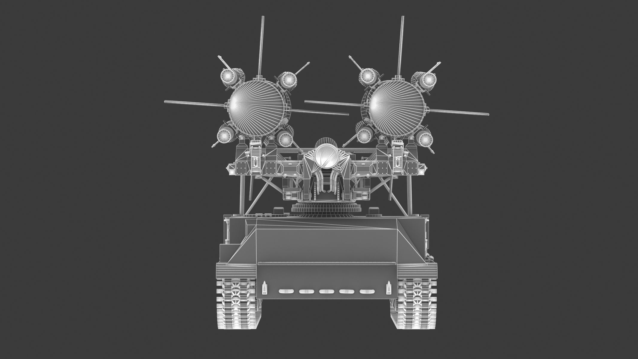 2K11 Kub Low Poly SA-4 Ganef Low-poly 3D model_25