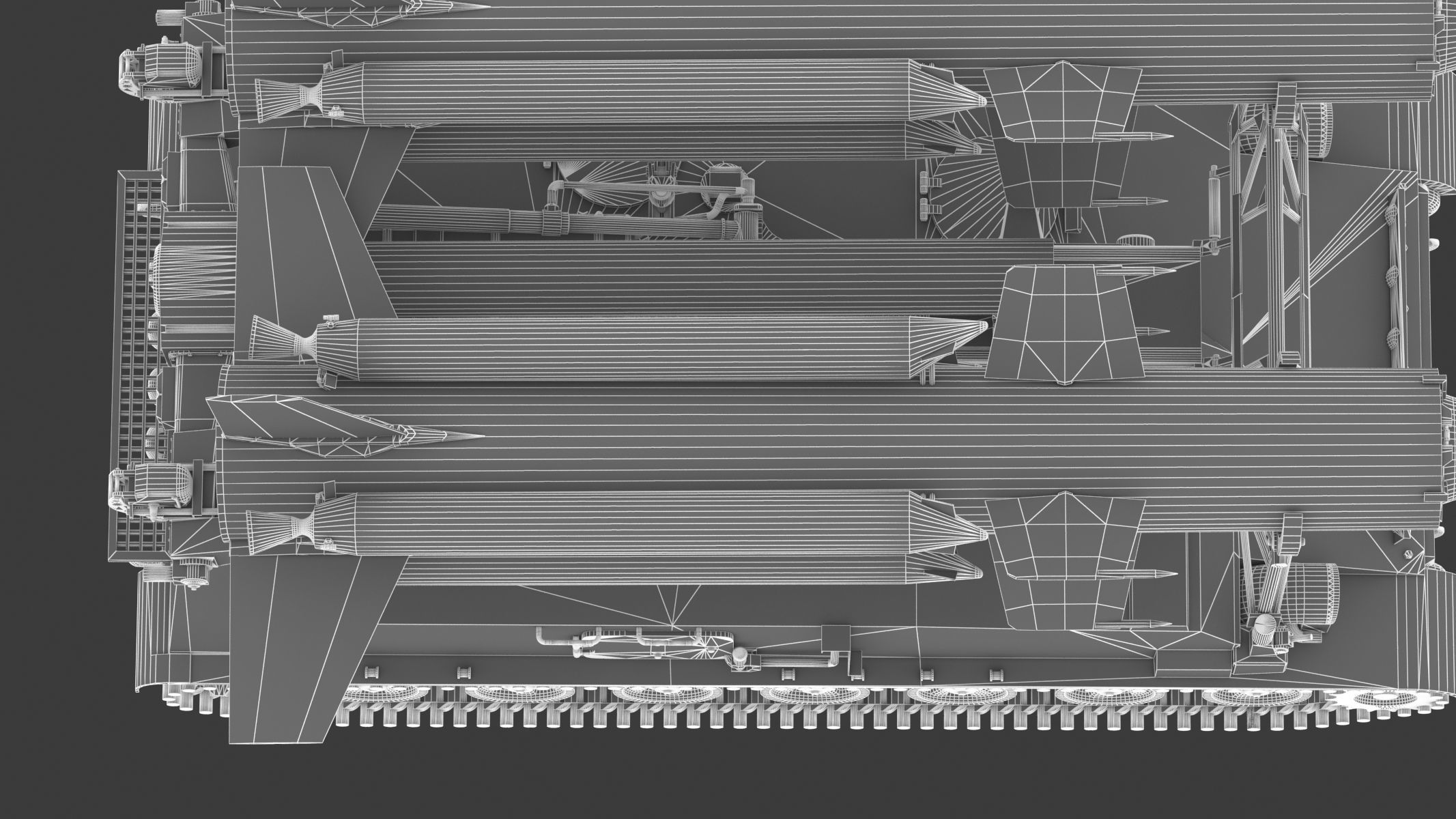 2K11 Kub Low Poly SA-4 Ganef Low-poly 3D model_39