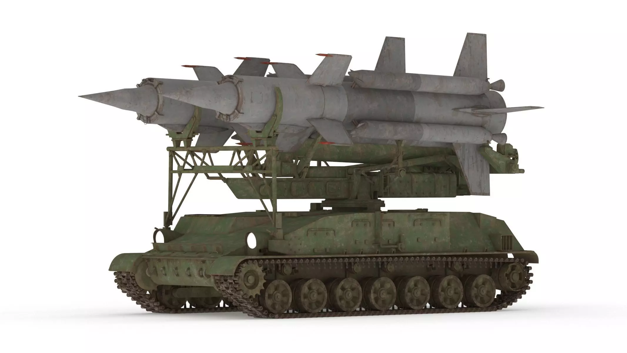 2K11 Kub Low Poly SA-4 Ganef Low-poly 3D model_0