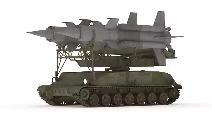 2K11 Kub Low Poly SA-4 Ganef Low-poly 3D model