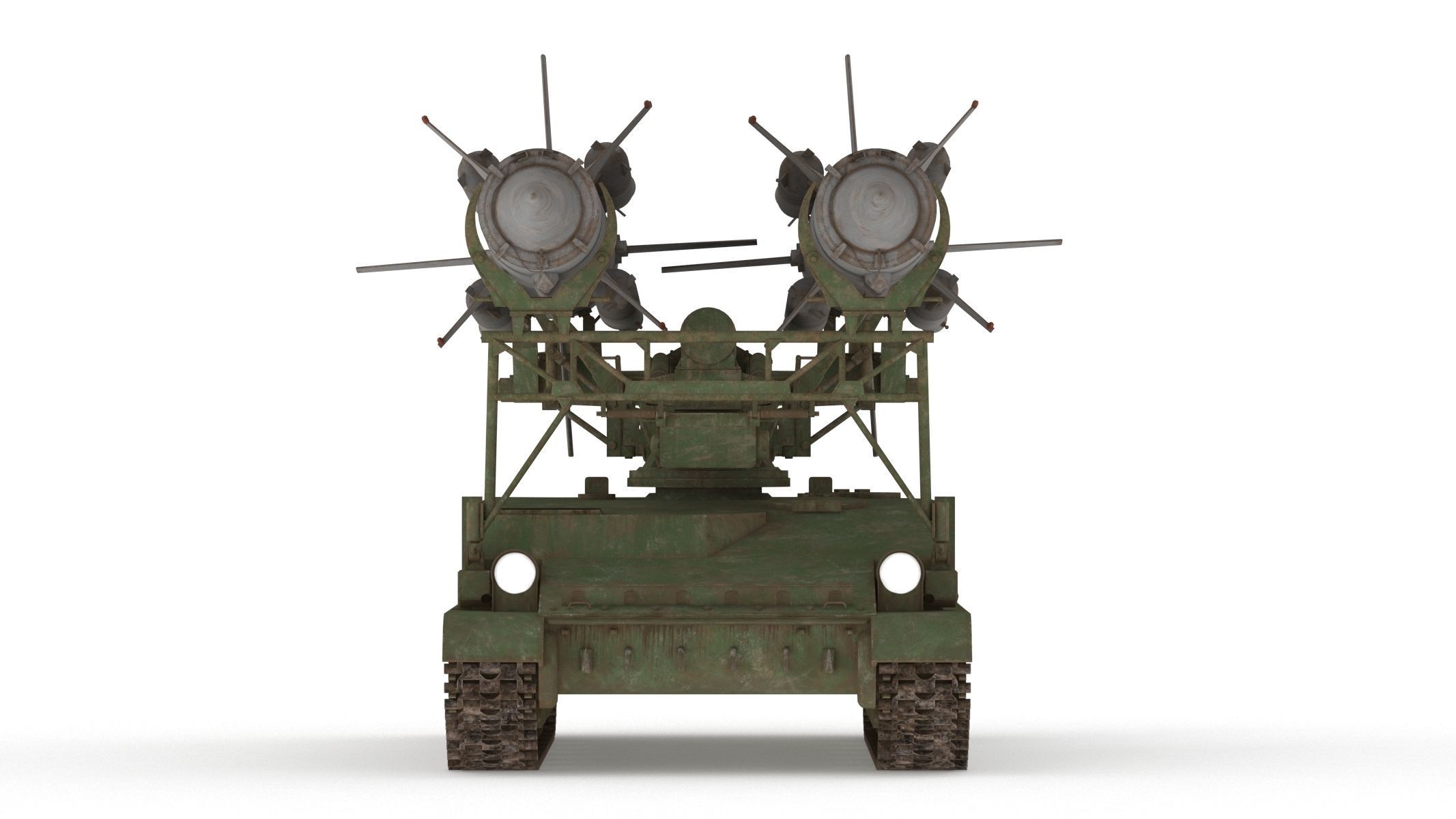 2K11 Kub Low Poly SA-4 Ganef Low-poly 3D model_1