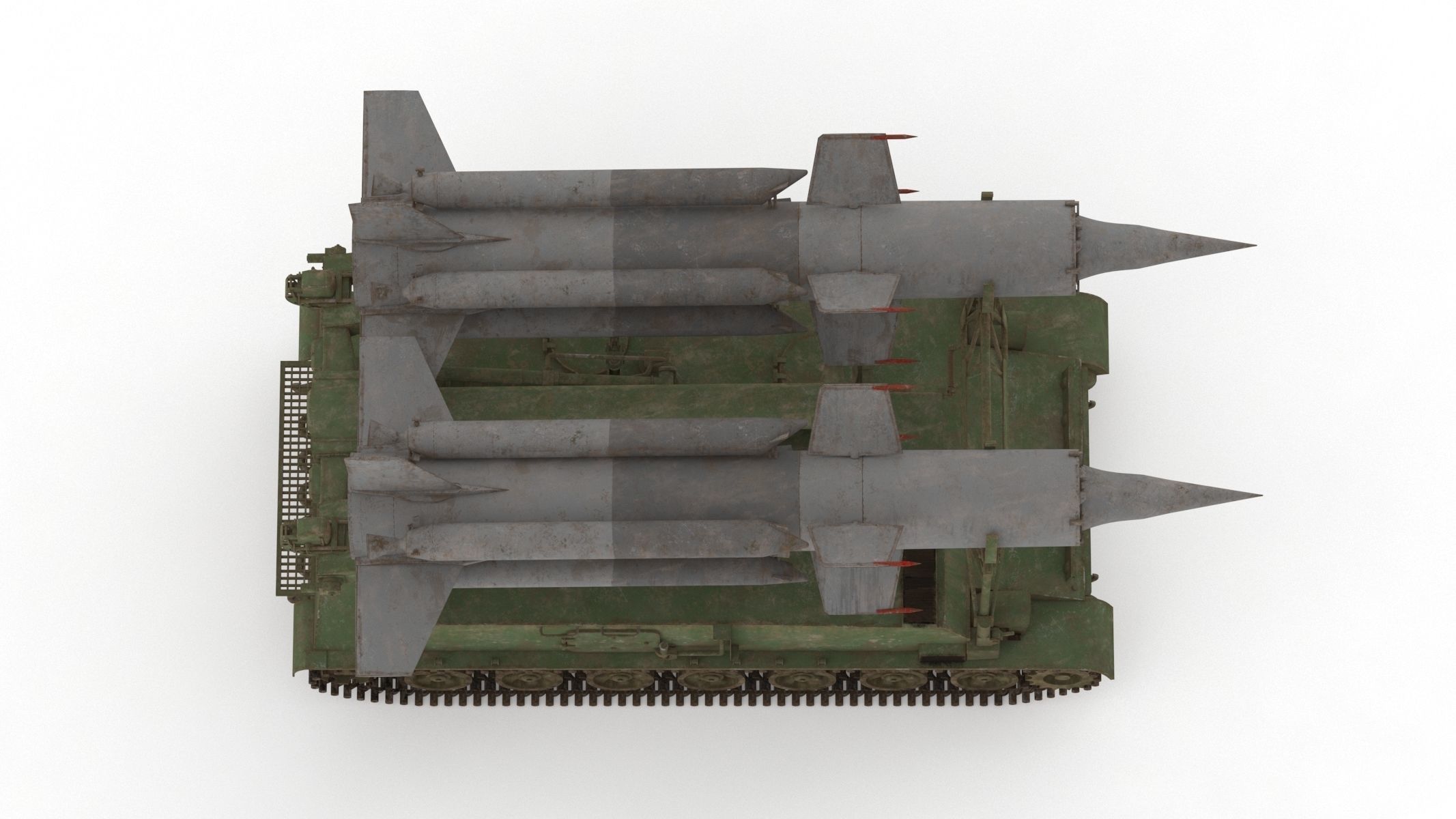 2K11 Kub Low Poly SA-4 Ganef Low-poly 3D model_9