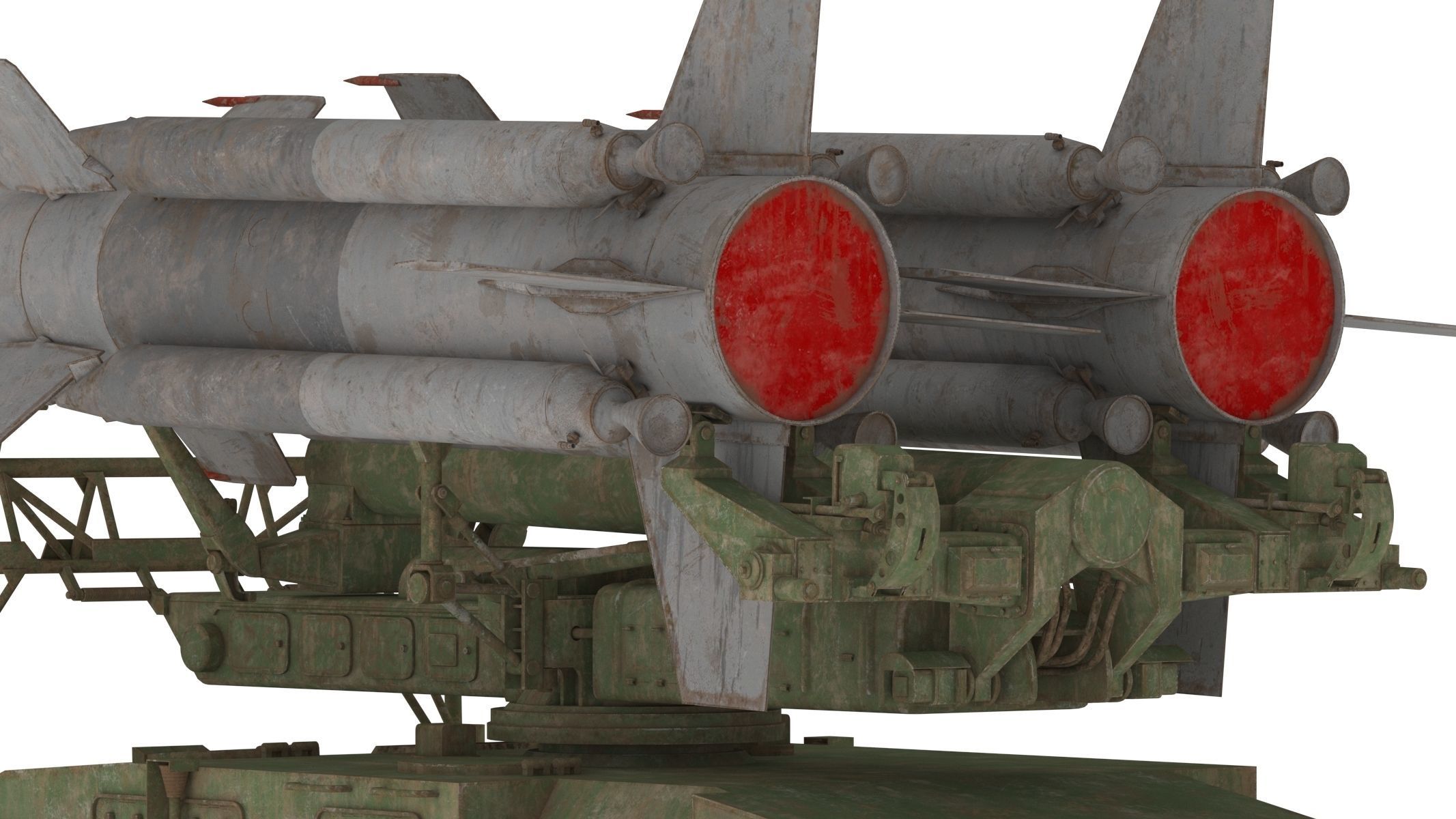 2K11 Kub Low Poly SA-4 Ganef Low-poly 3D model_16