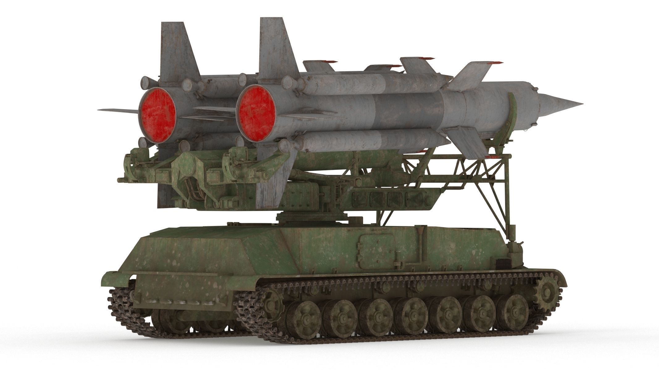 2K11 Kub Low Poly SA-4 Ganef Low-poly 3D model_4