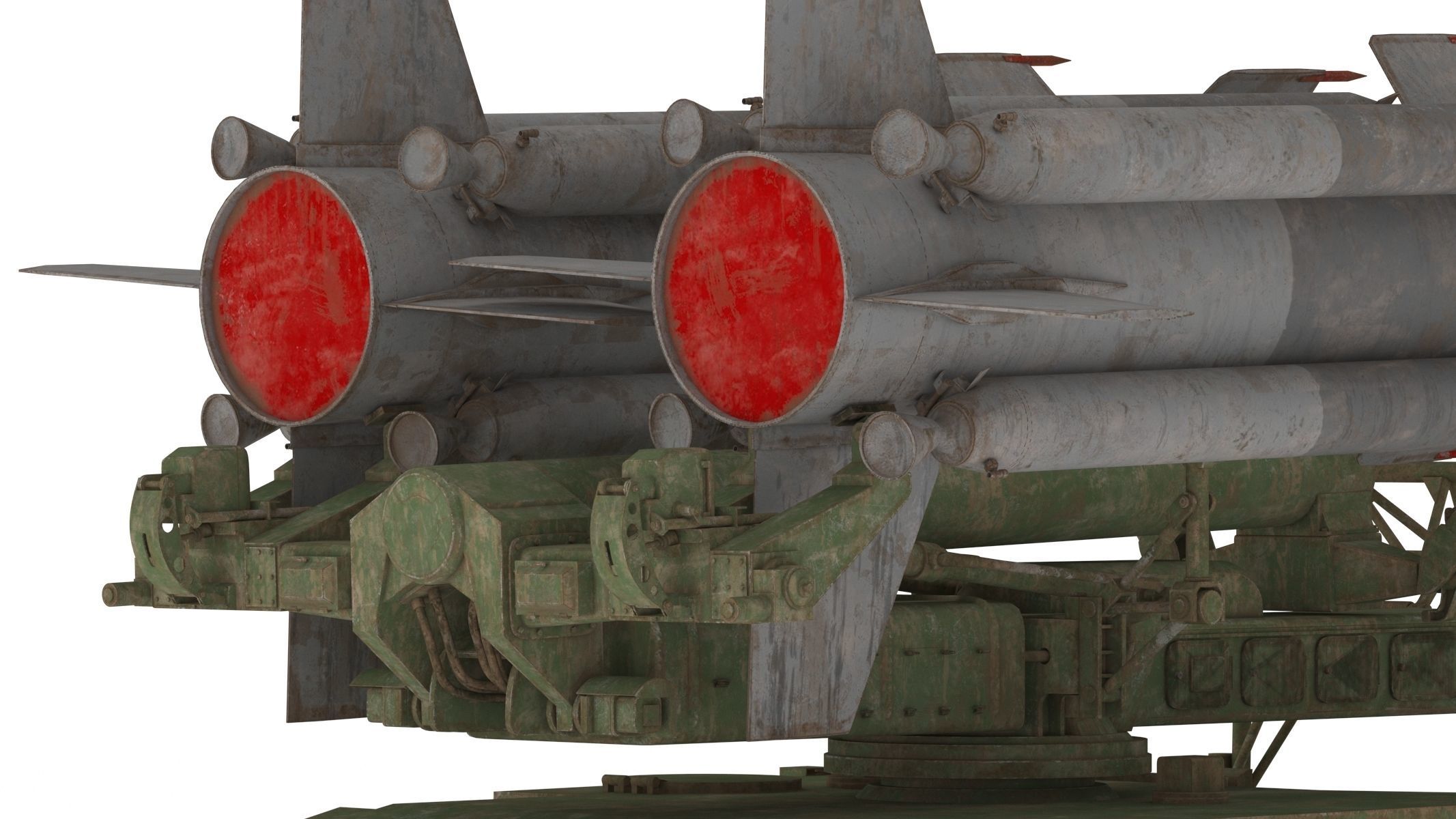 2K11 Kub Low Poly SA-4 Ganef Low-poly 3D model_14