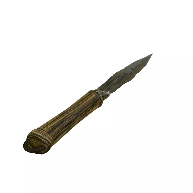 Handmade knife Free low-poly 3D model_0