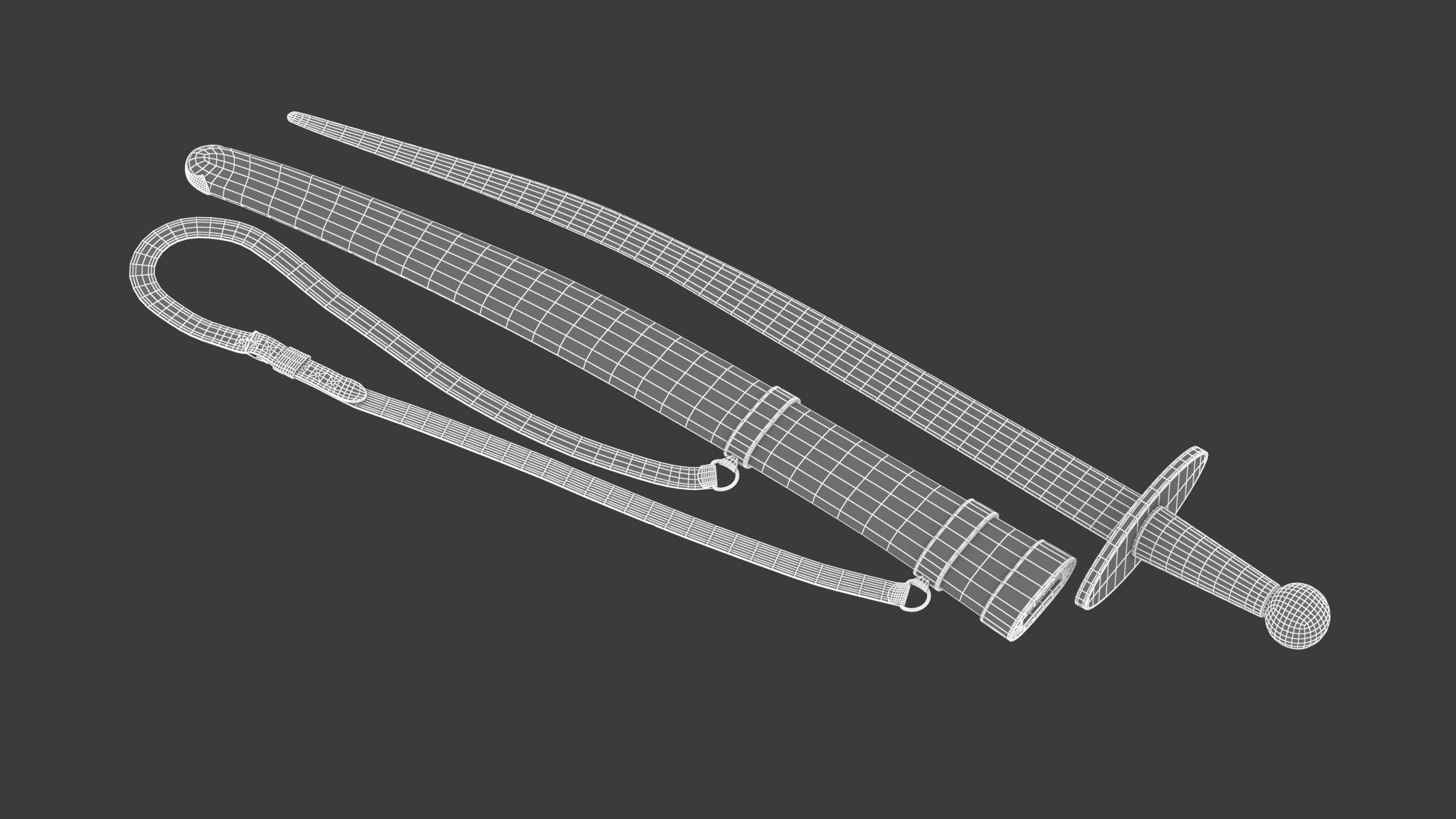 Paramerion Sword Low-poly 3D model_11