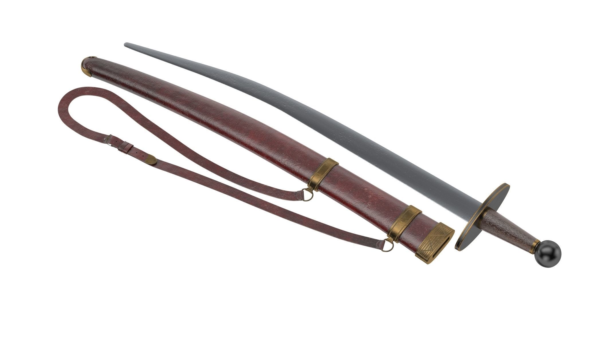 Paramerion Sword Low-poly 3D model_1