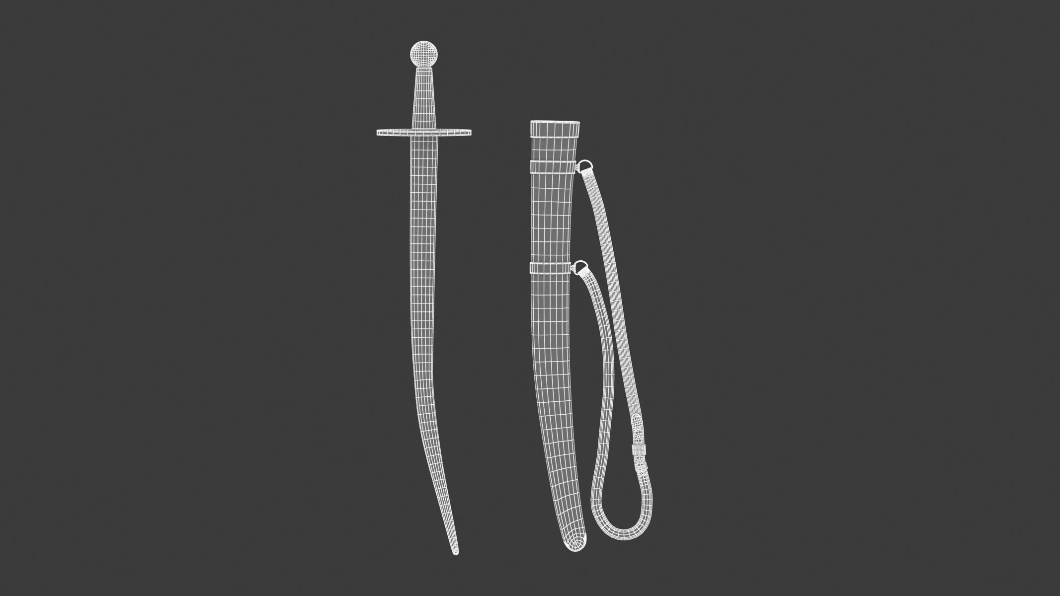 Paramerion Sword Low-poly 3D model_14