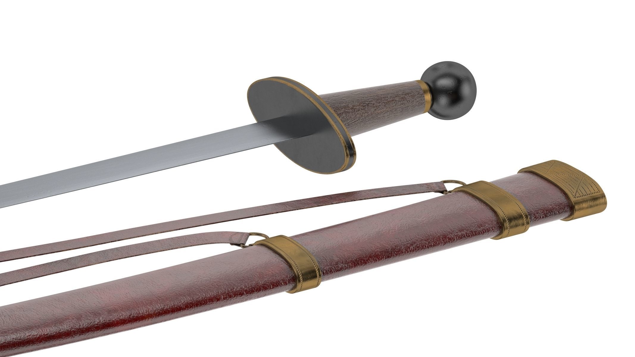 Paramerion Sword Low-poly 3D model_7