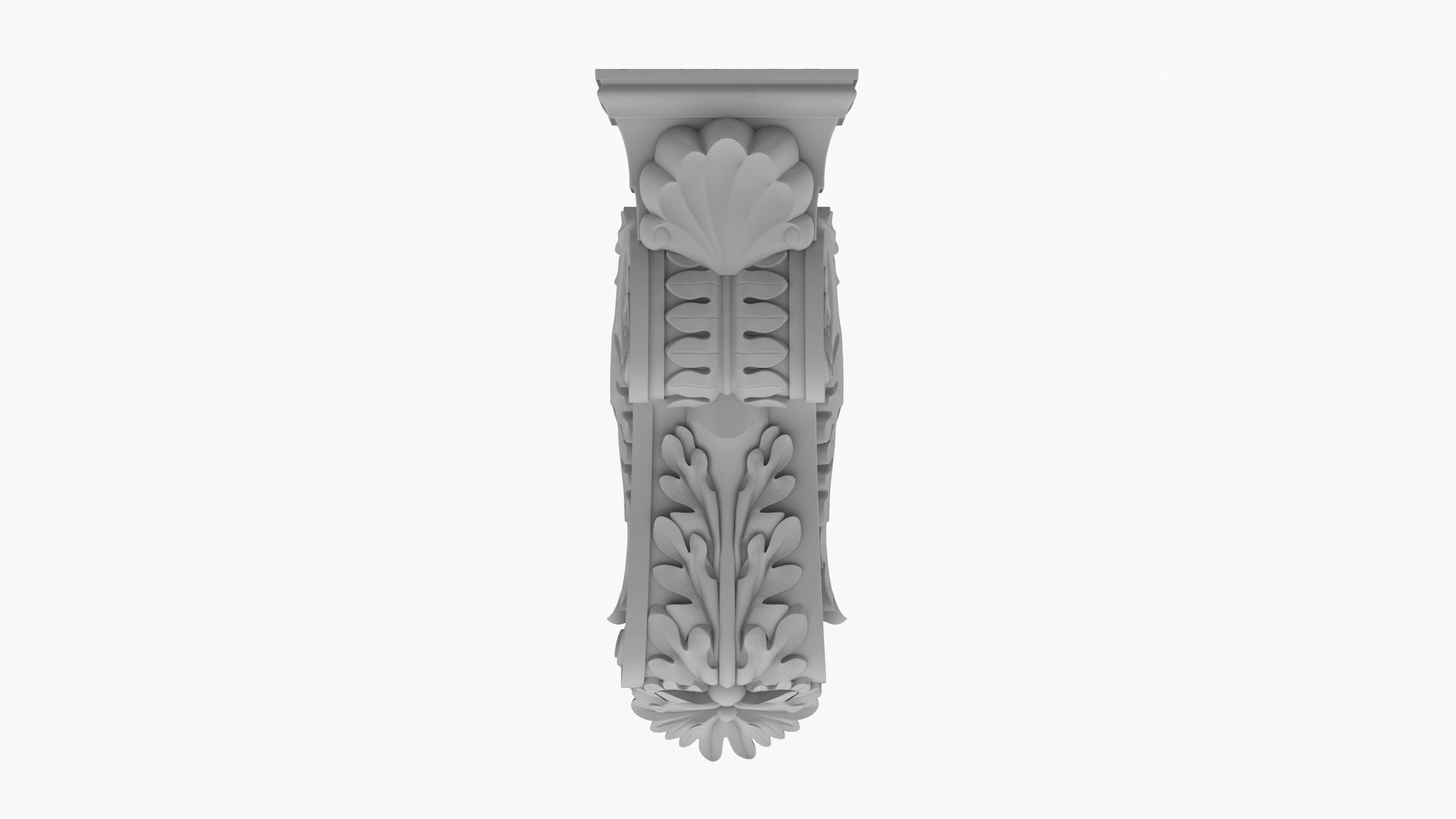 Scroll Corbel 09 3D model_1