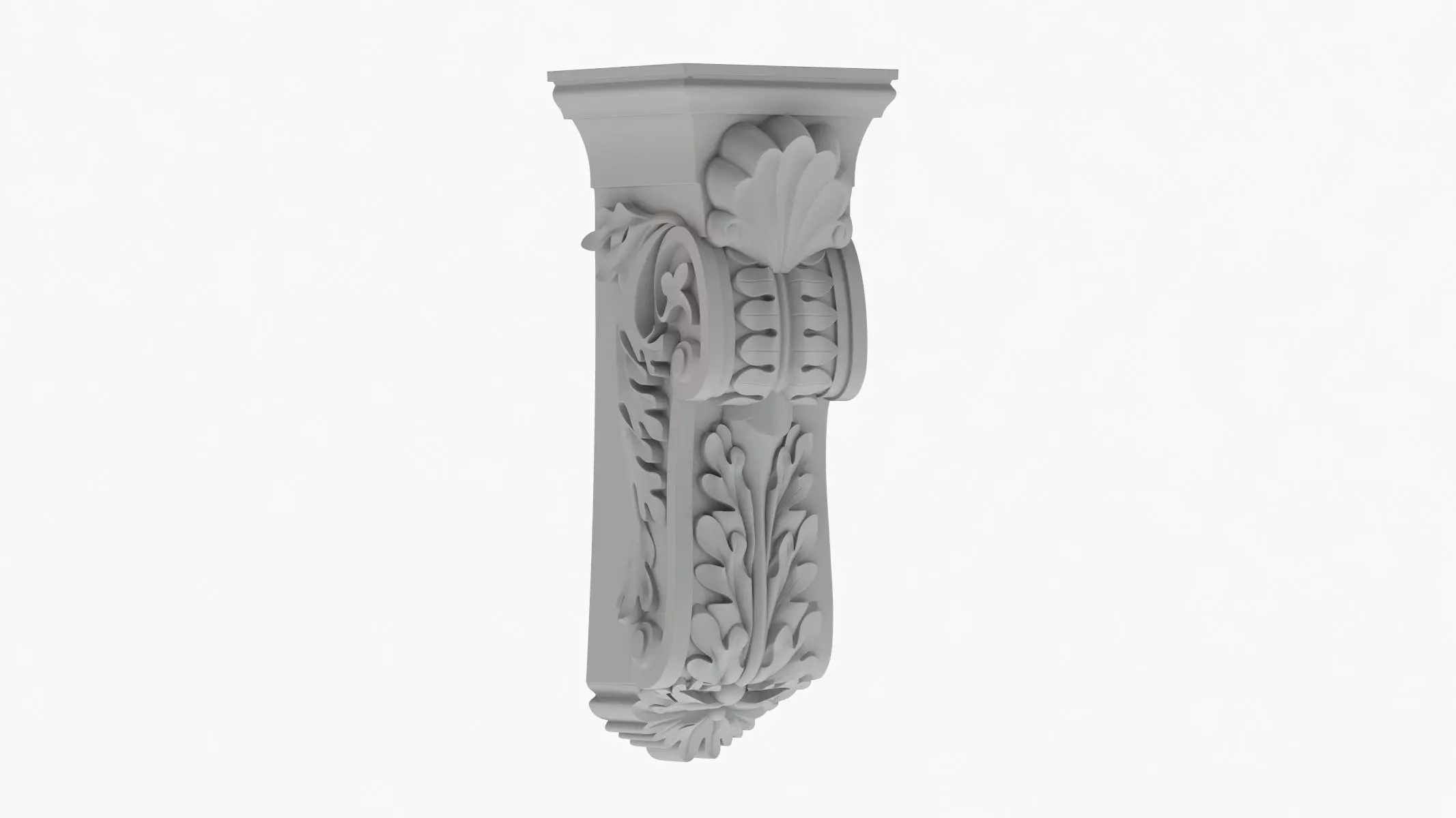 Scroll Corbel 09 3D model_0