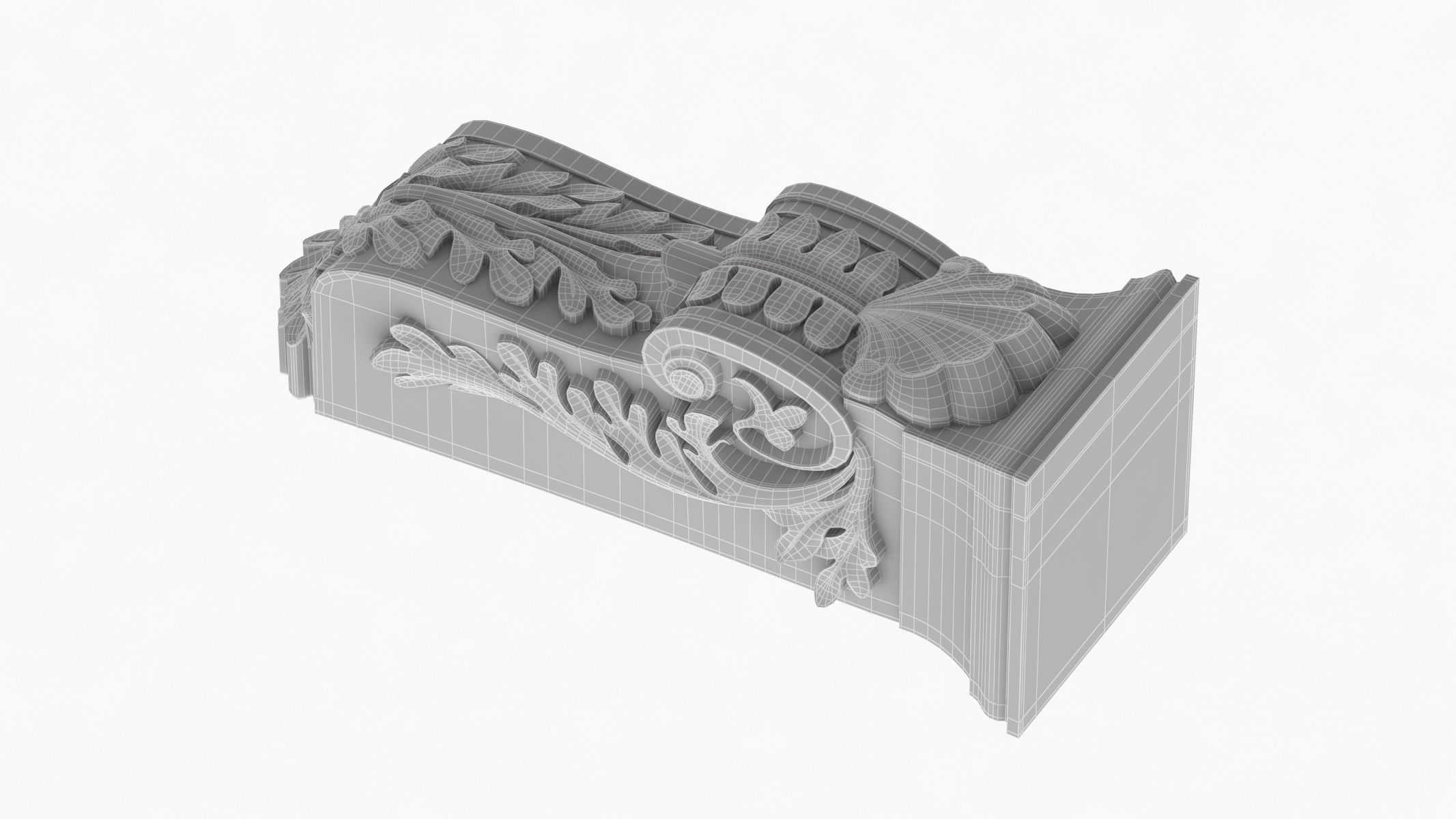 Scroll Corbel 09 3D model_9