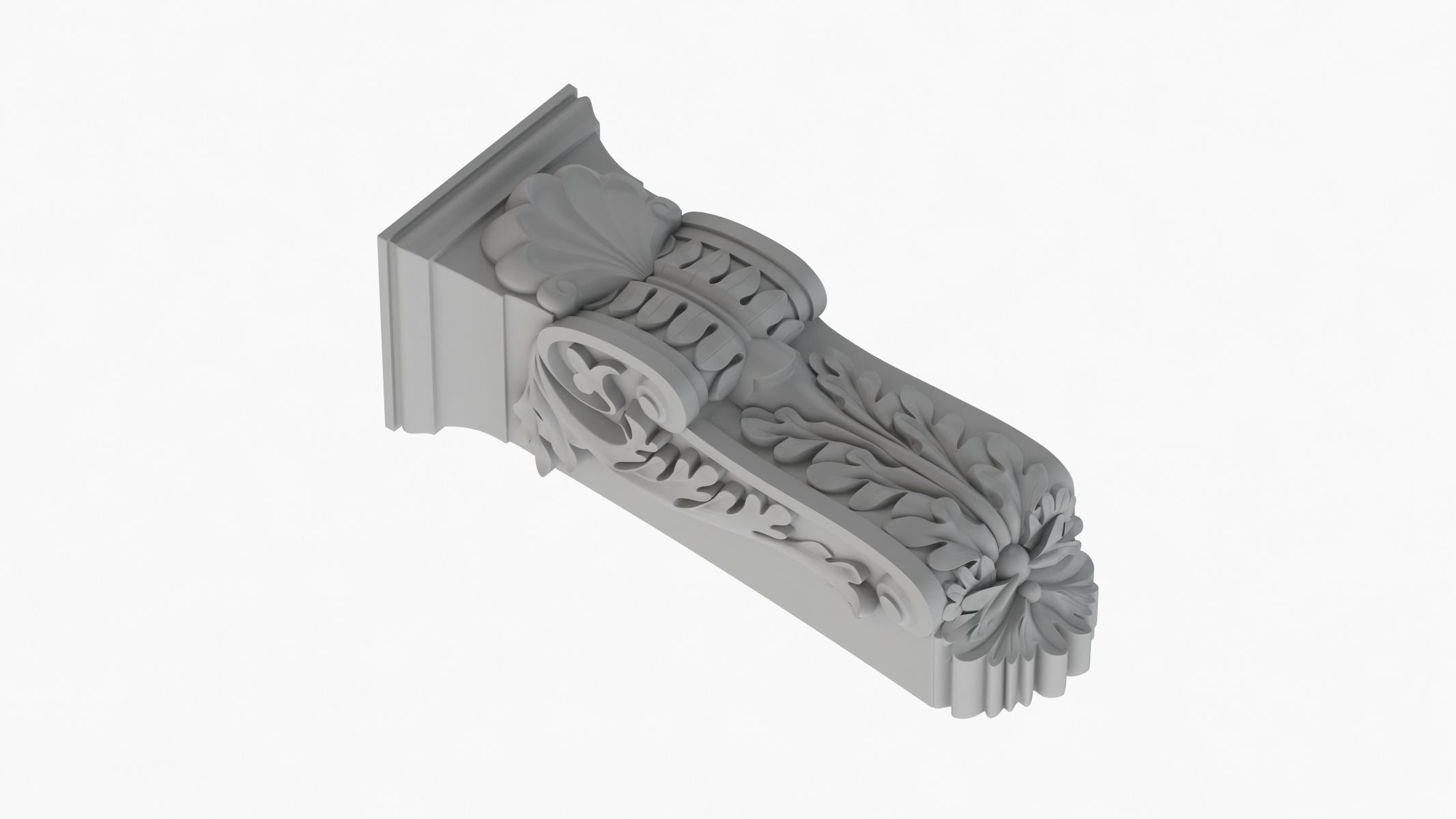 Scroll Corbel 09 3D model_3