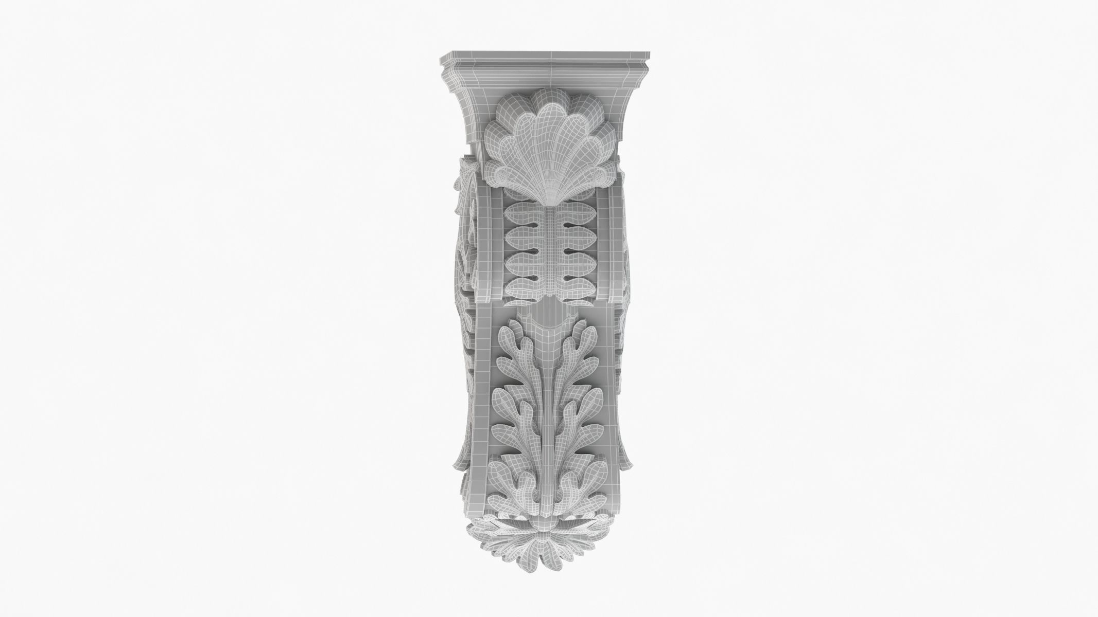 Scroll Corbel 09 3D model_6