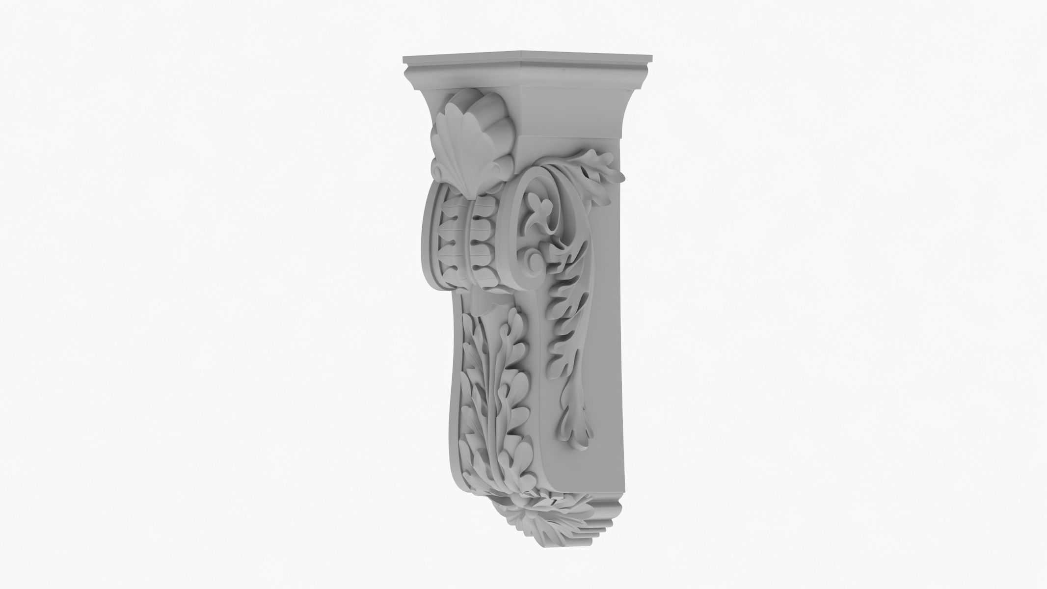 Scroll Corbel 09 3D model_2