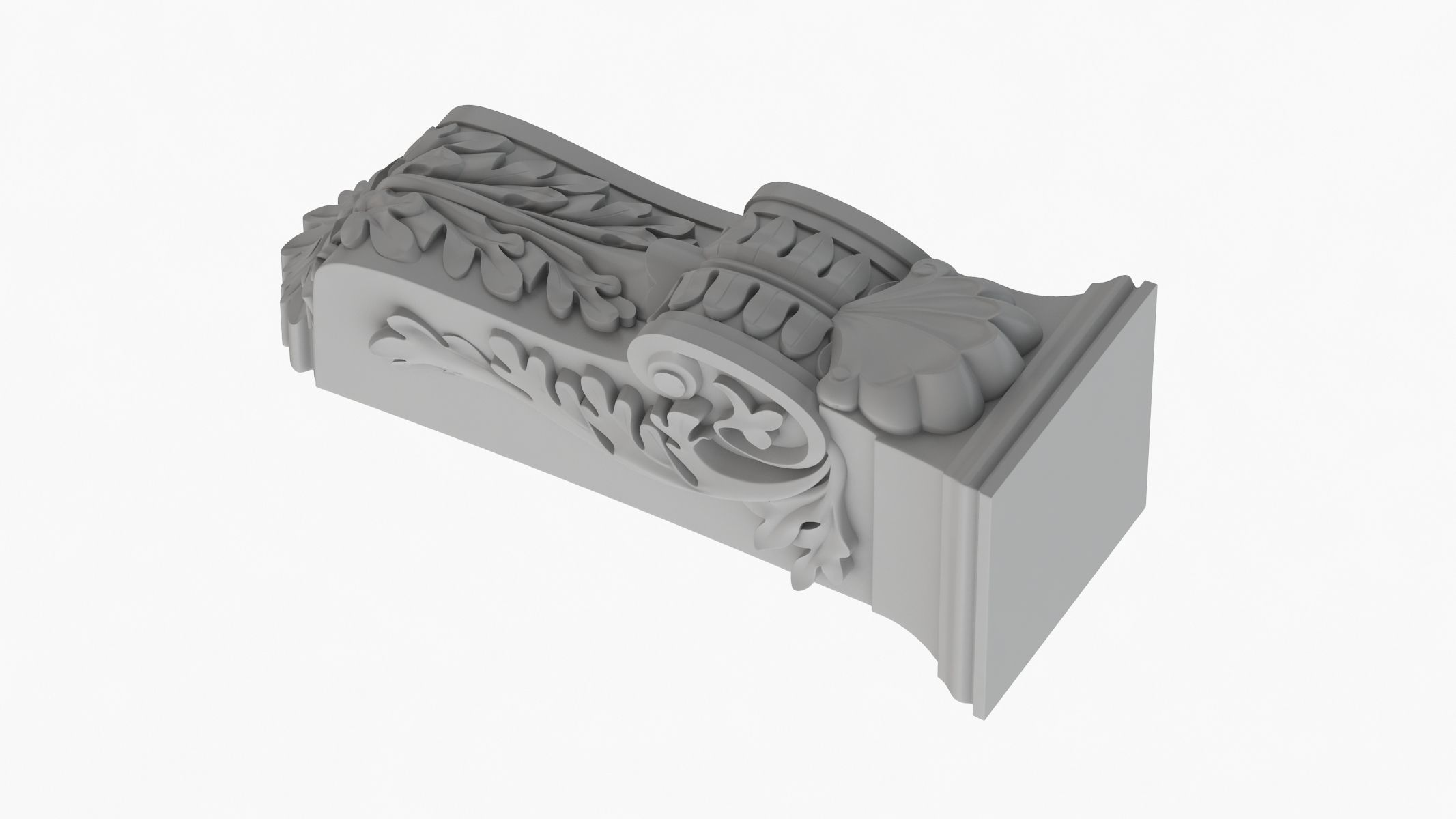Scroll Corbel 09 3D model_4